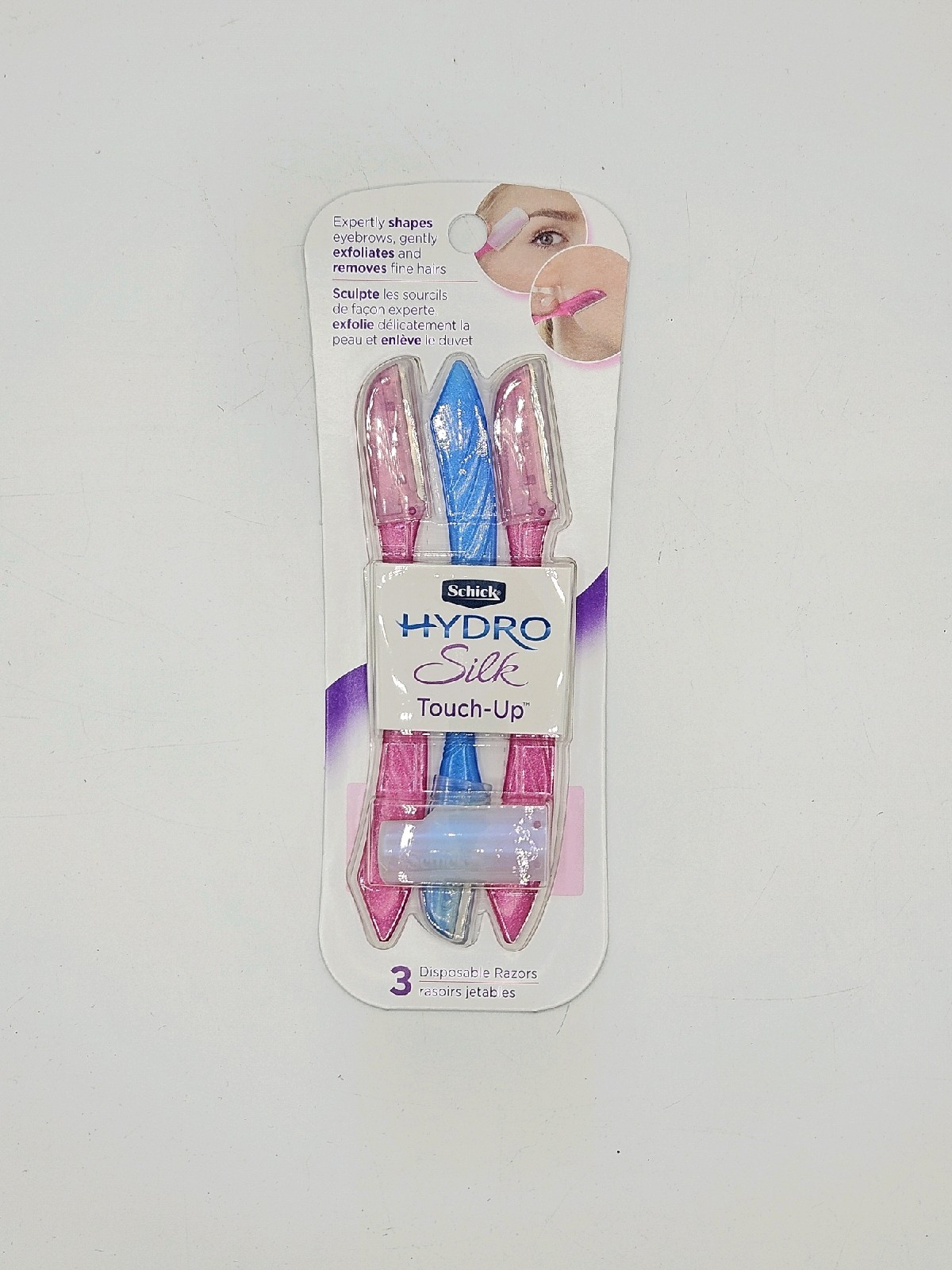 Schick Hydro Silk Touch-Up Multipurpose Exfoliating Facial Razor 3 Count