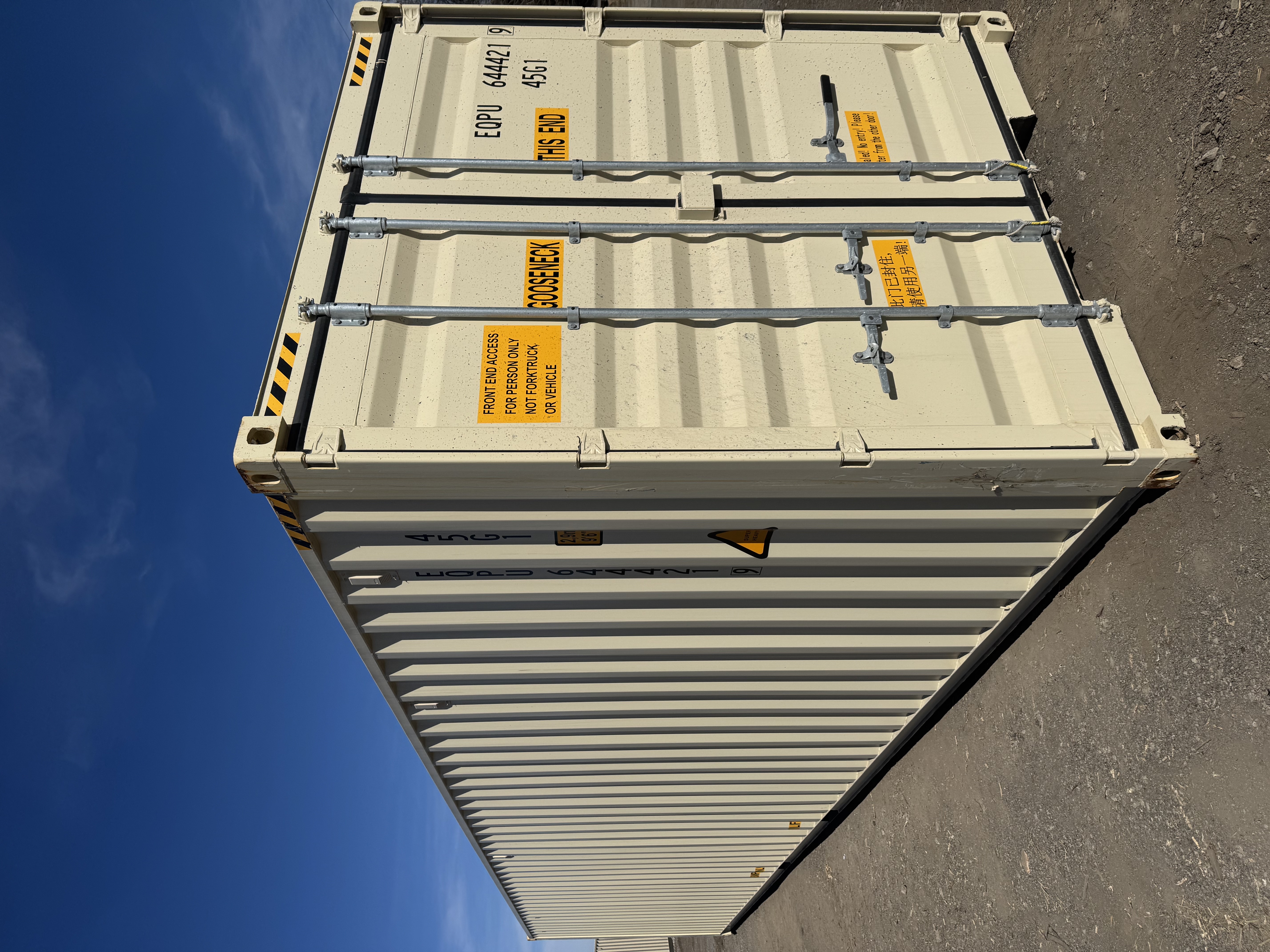 Front corner view of the product