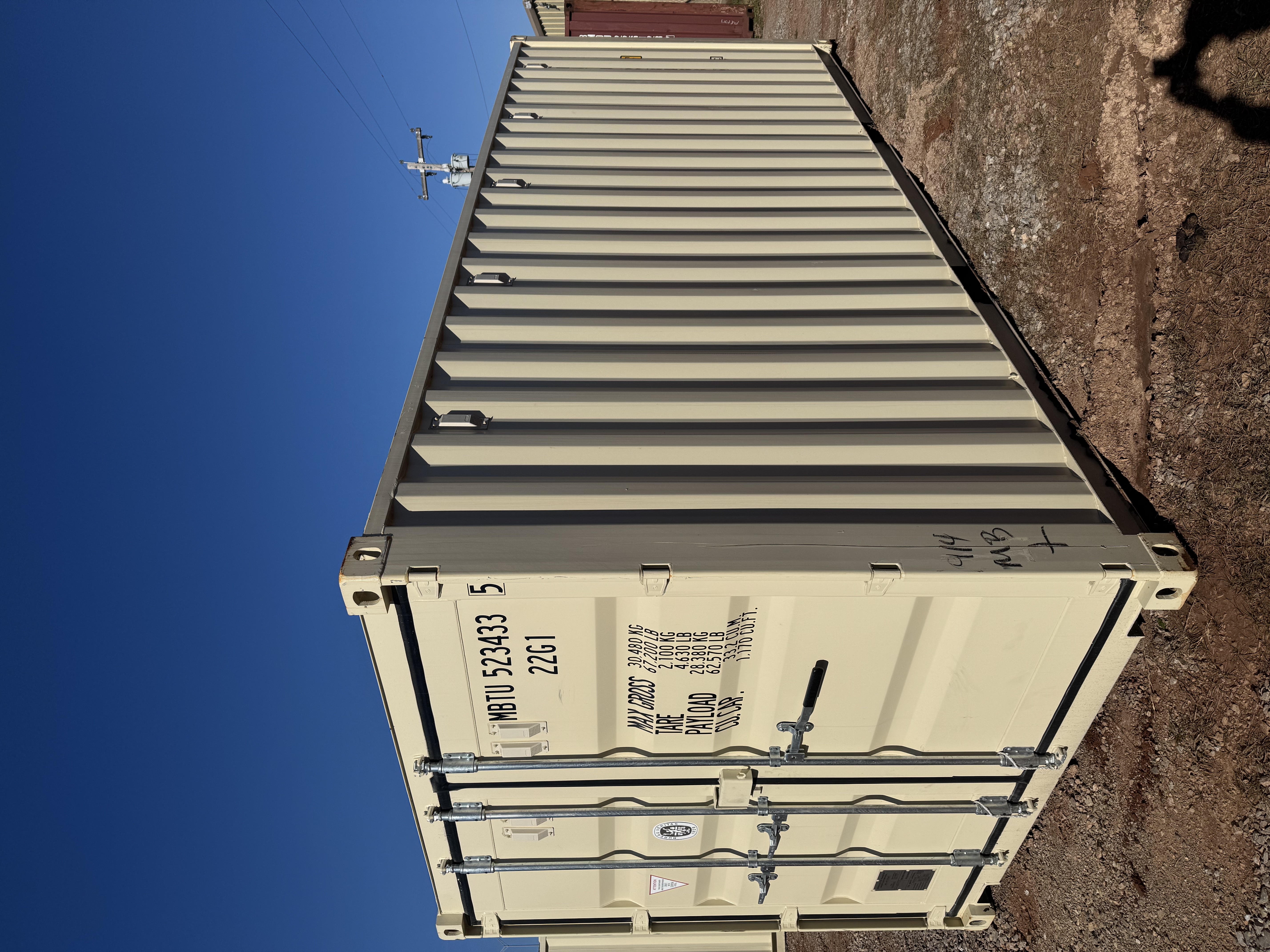 Front corner view of the product