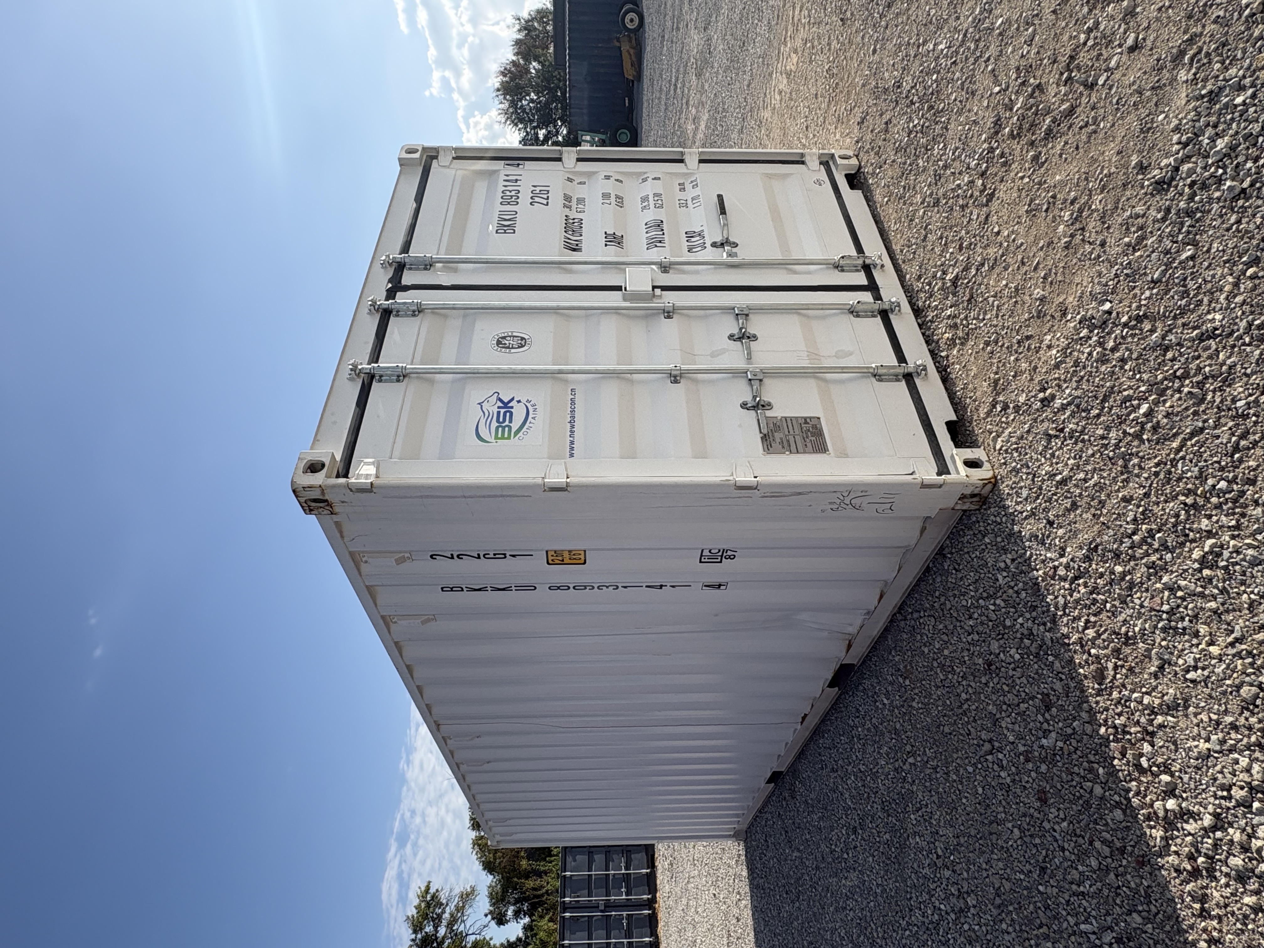 Front corner view of the product