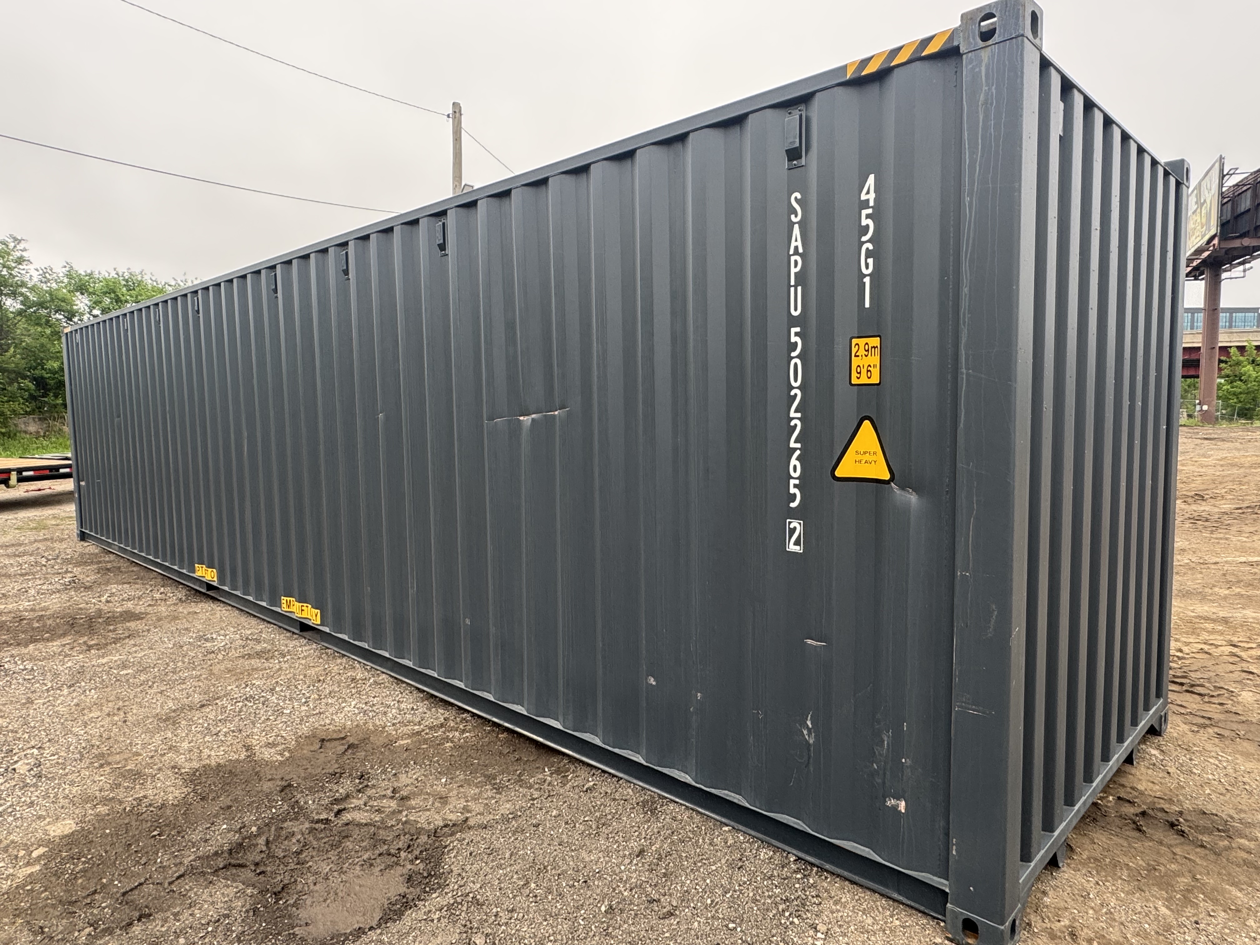 Rear corner view of the product