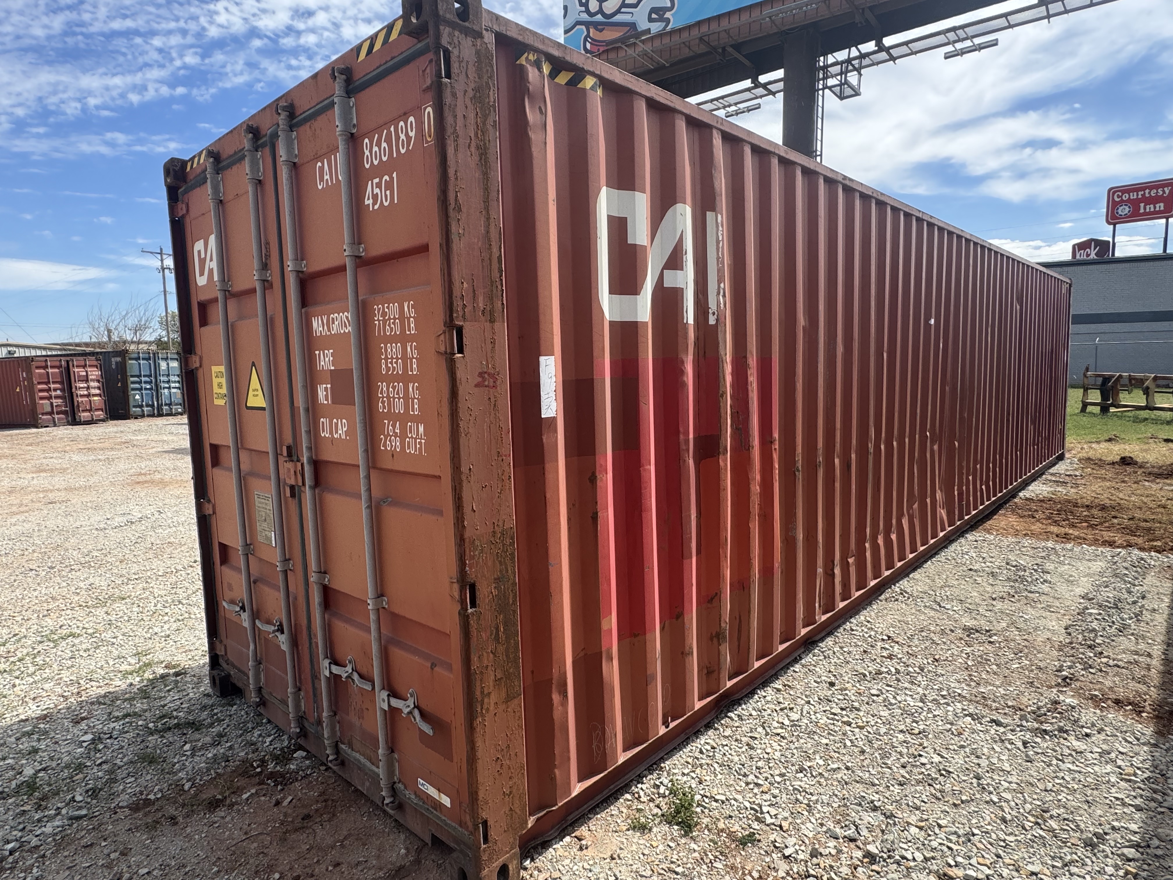 Rear corner view of the product