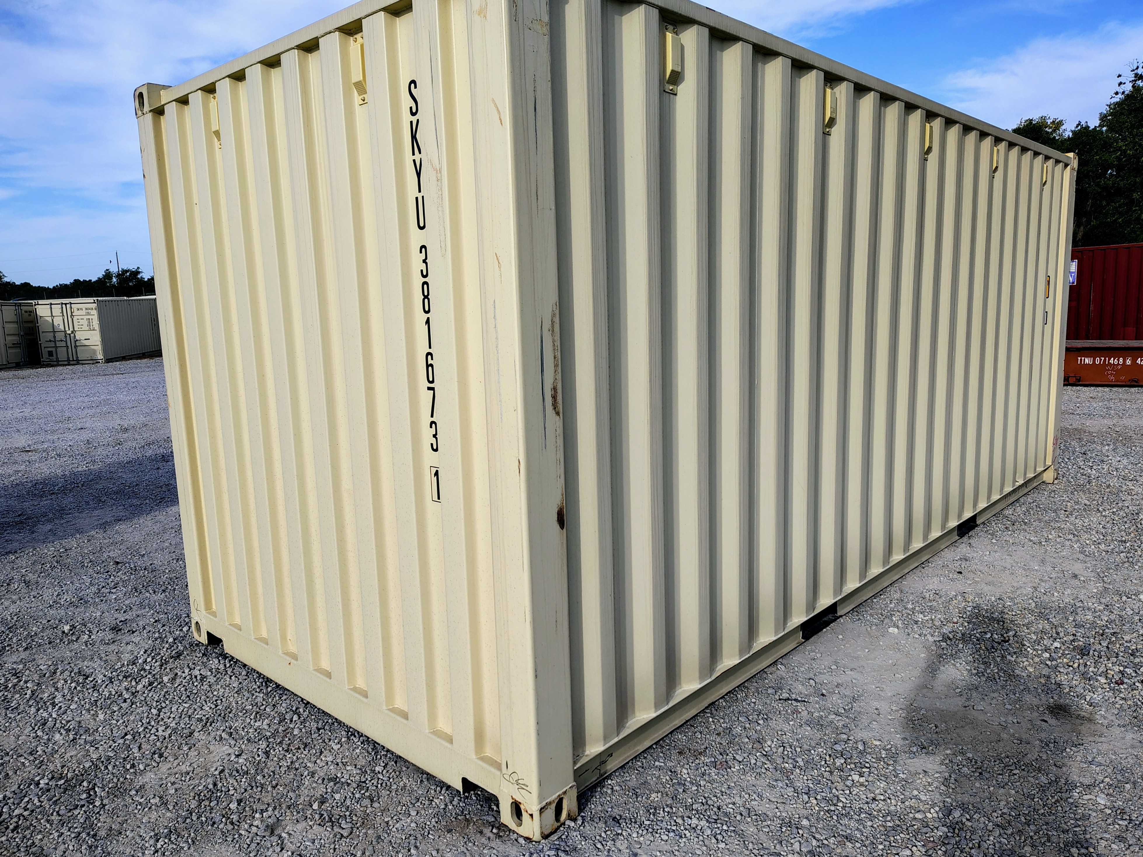 Rear corner view of the product