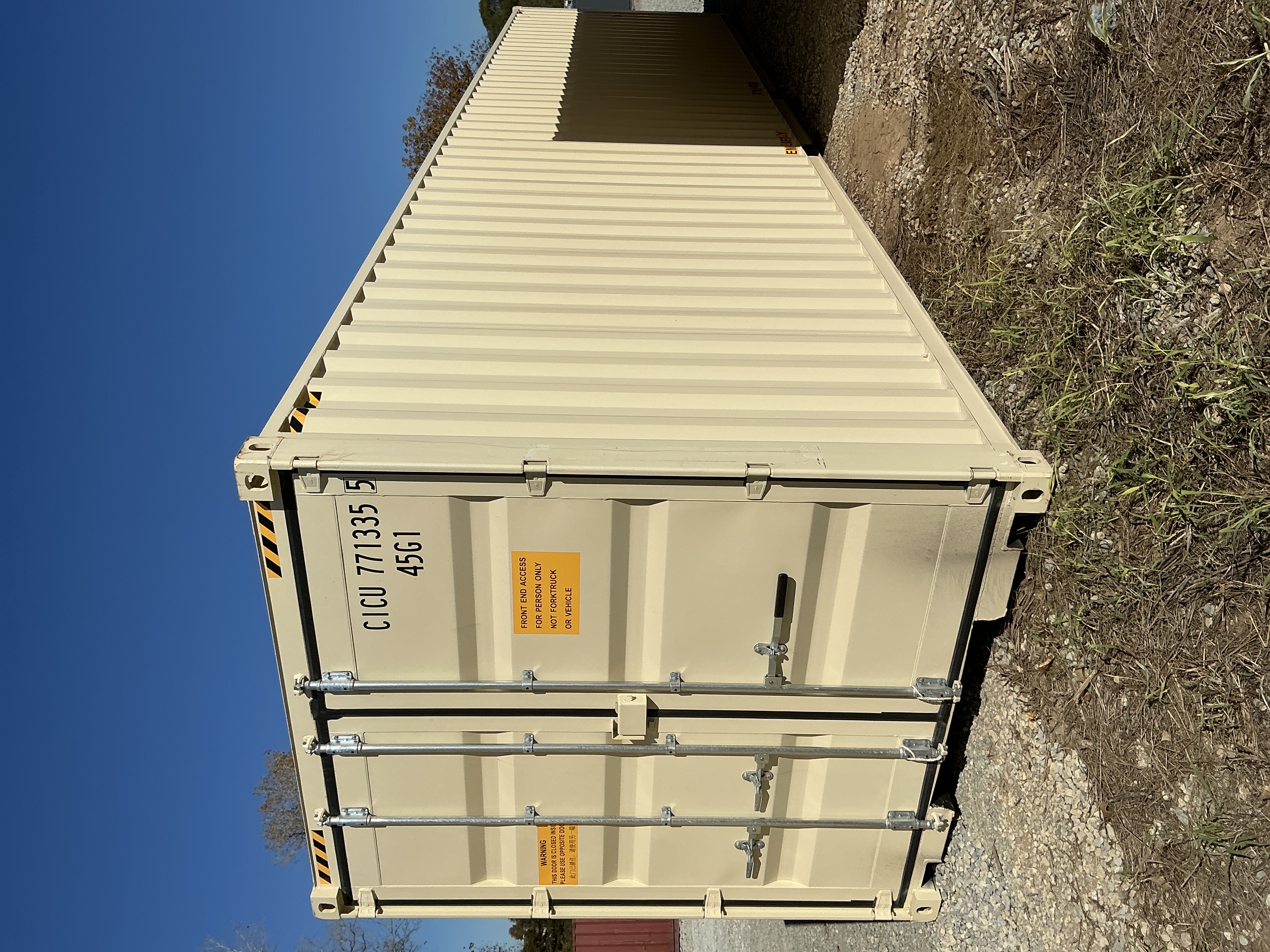 Rear corner view of the product