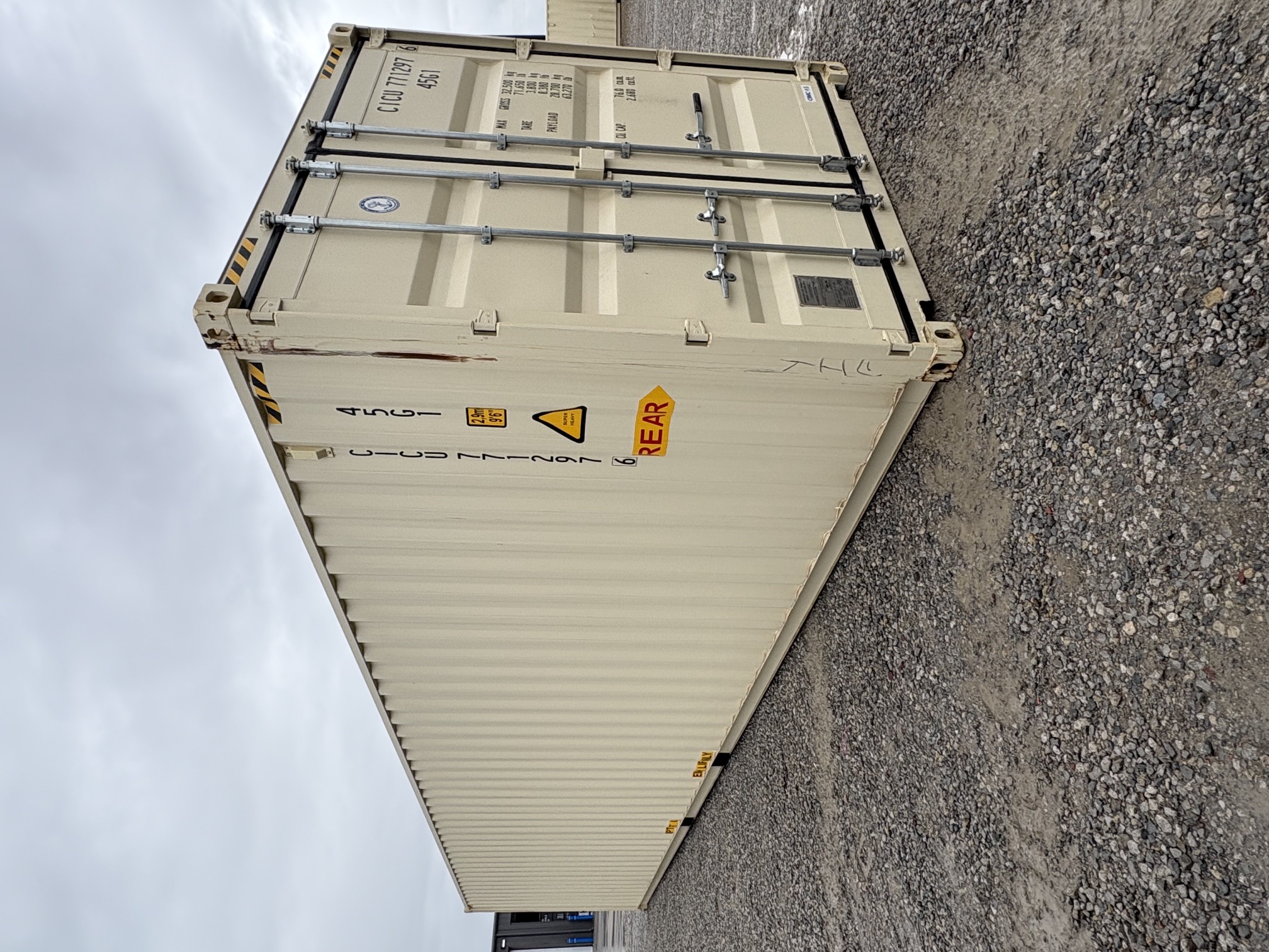 Rear corner view of the product