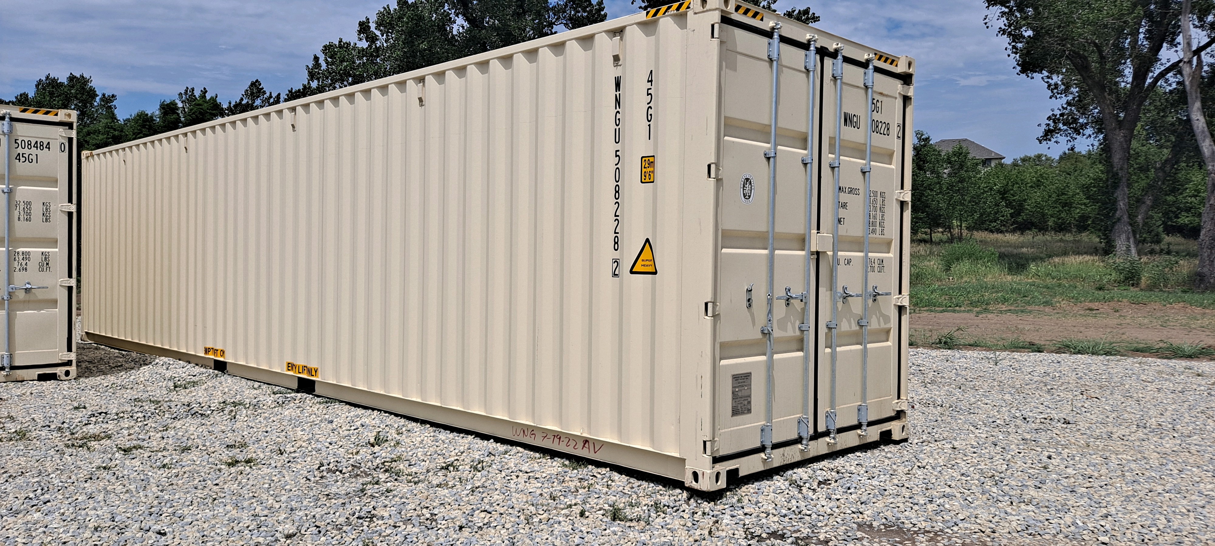 Front corner view of the product