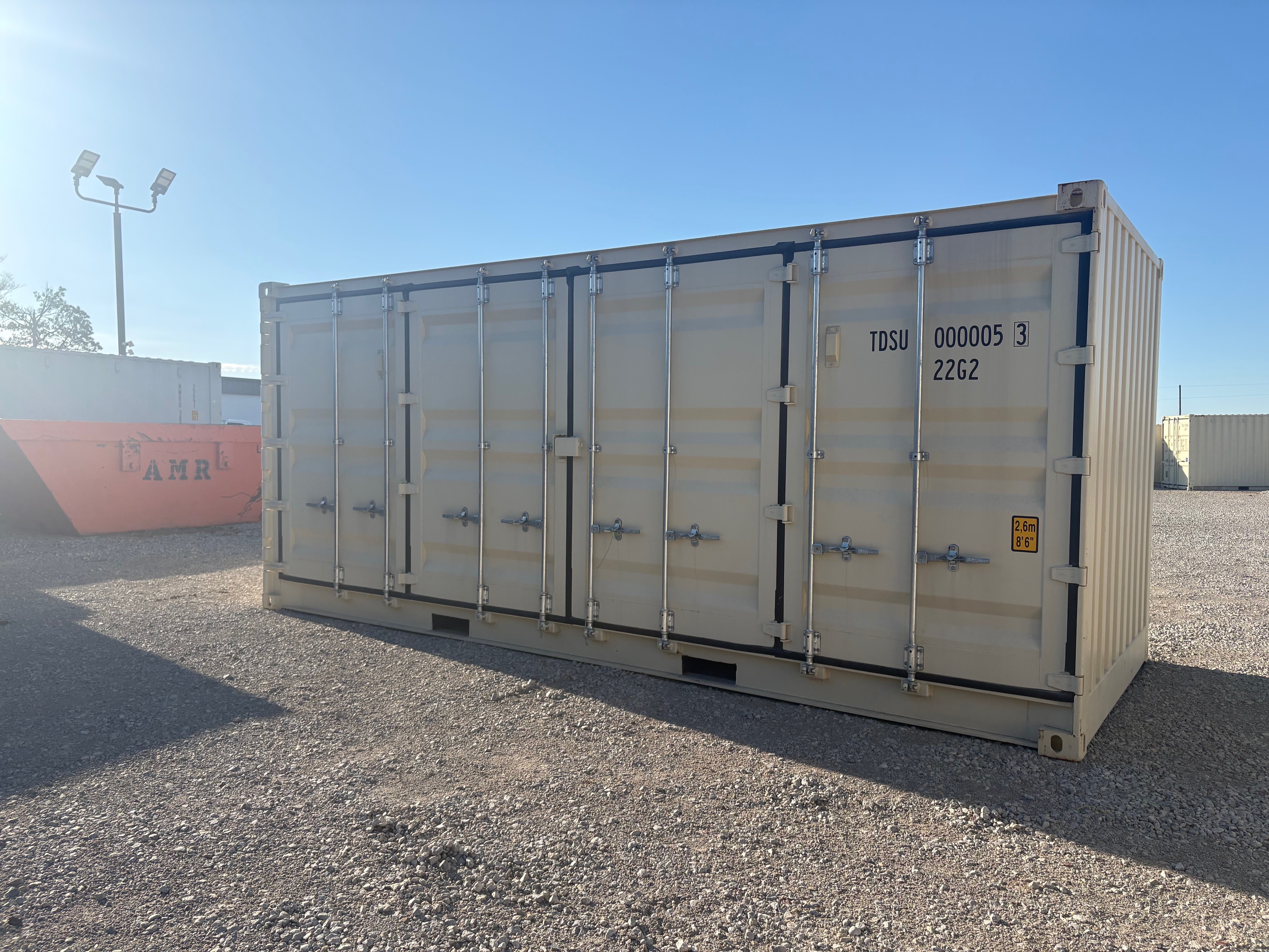 Rear corner view of the product