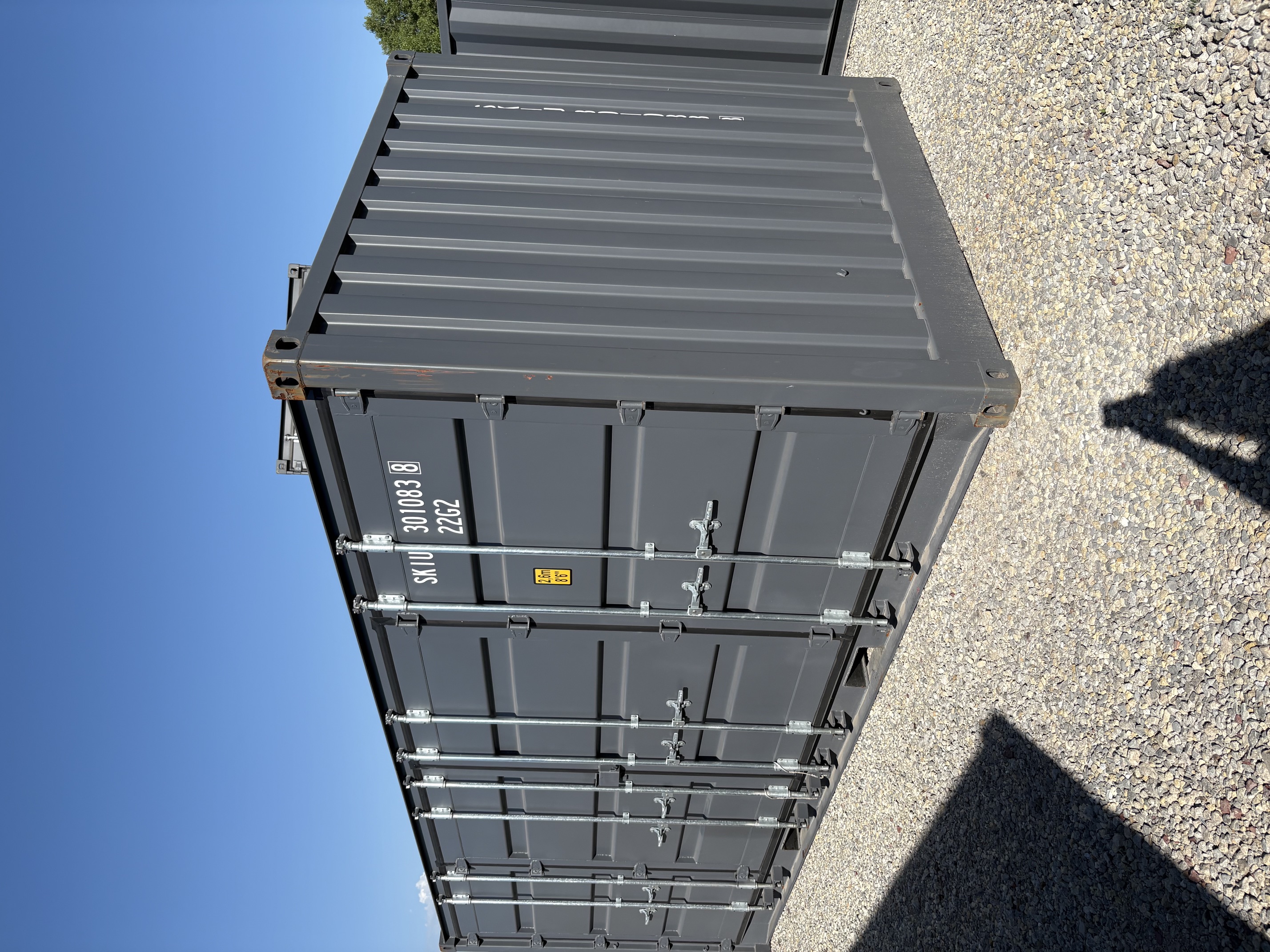 Rear corner view of the product