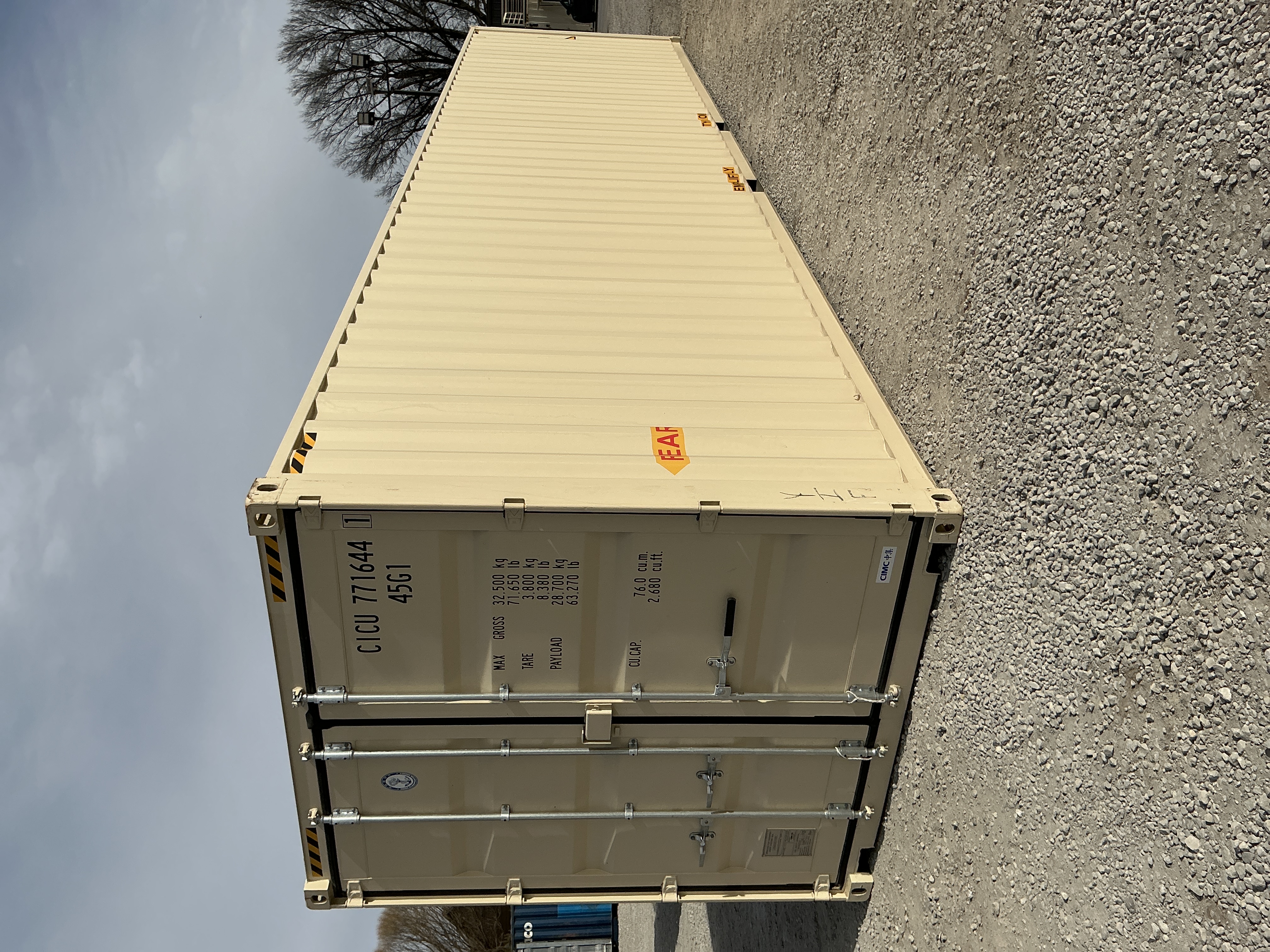 Front corner view of the product