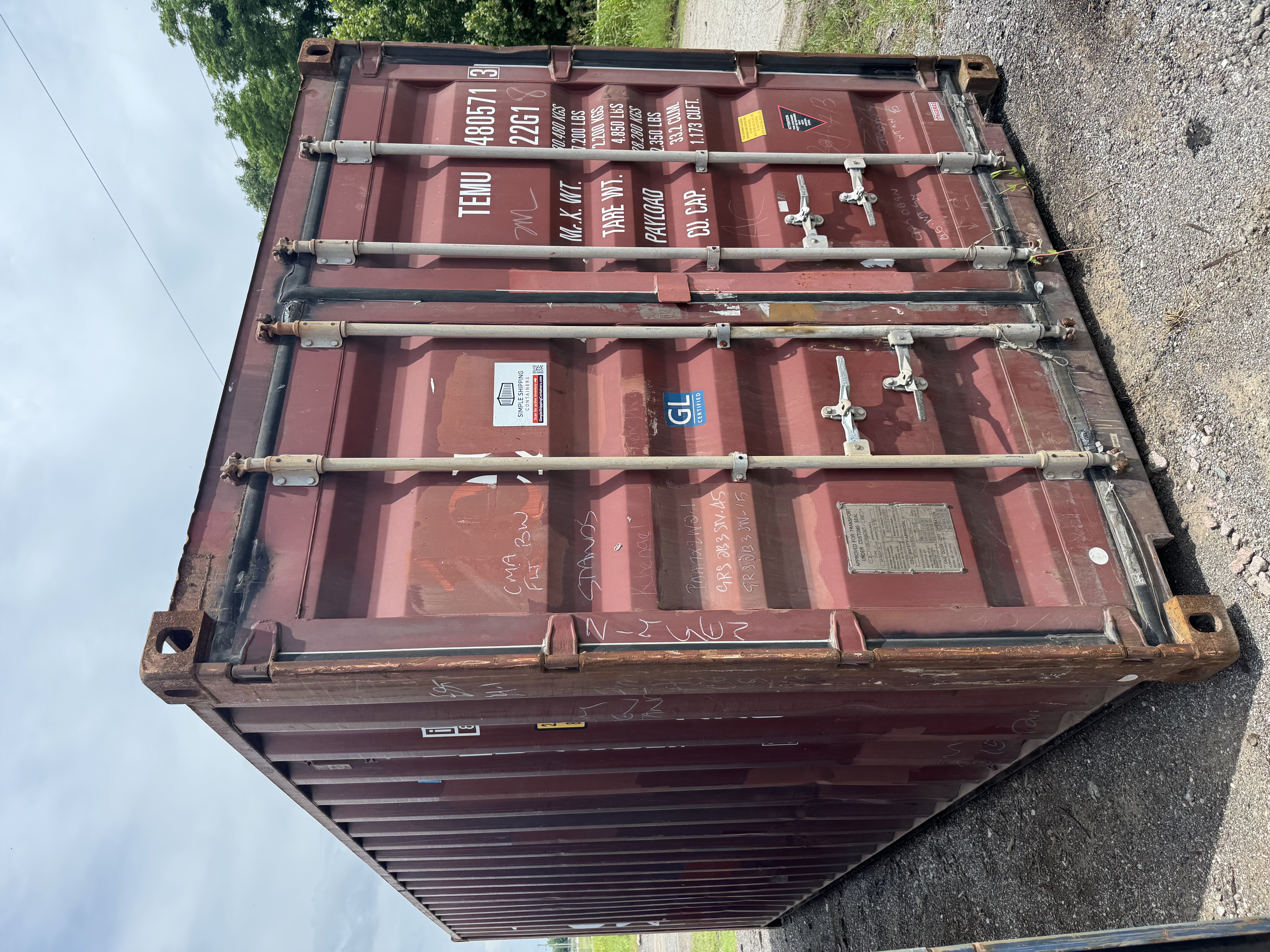 Front corner view of the product