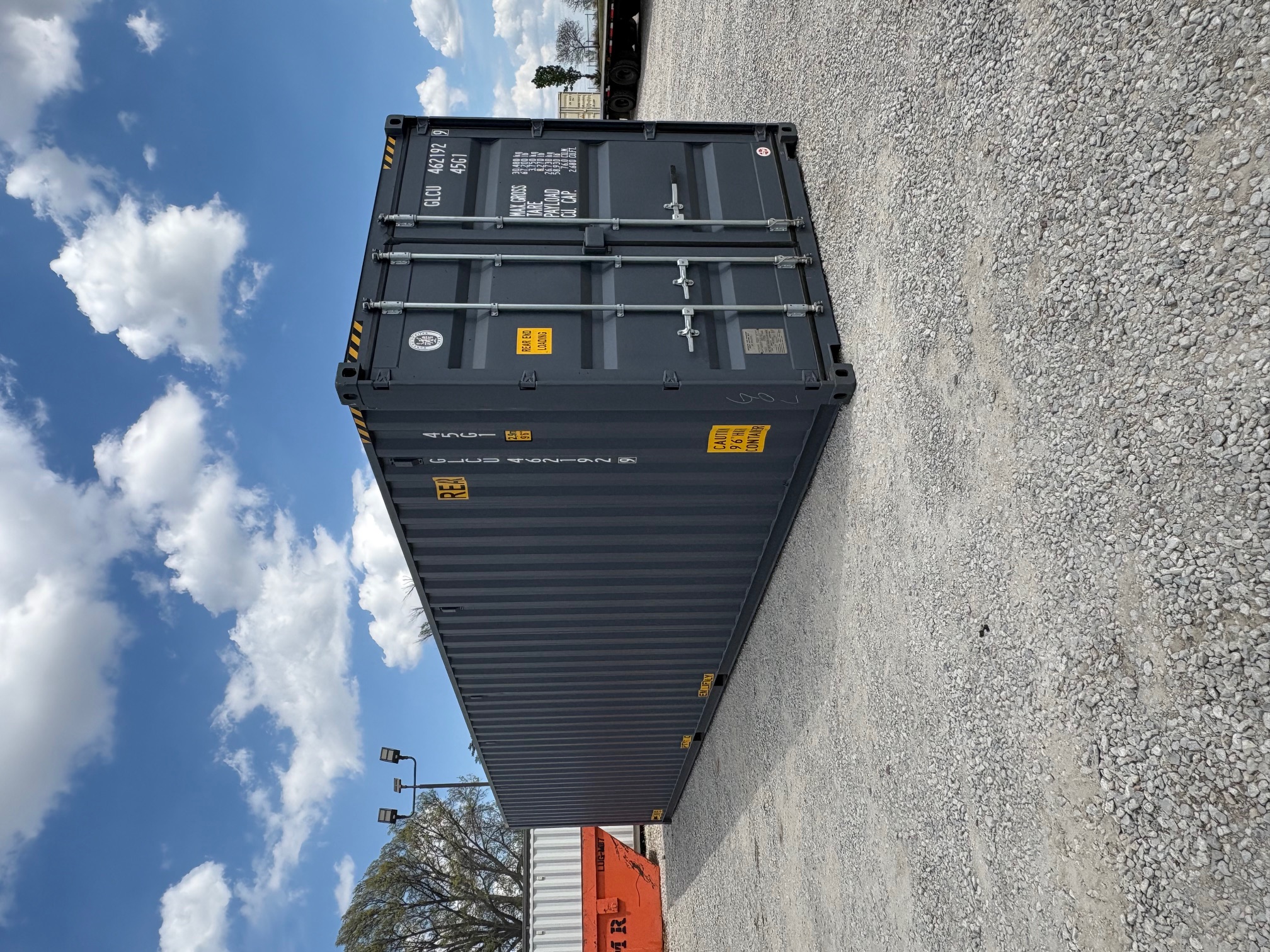 Front corner view of the product