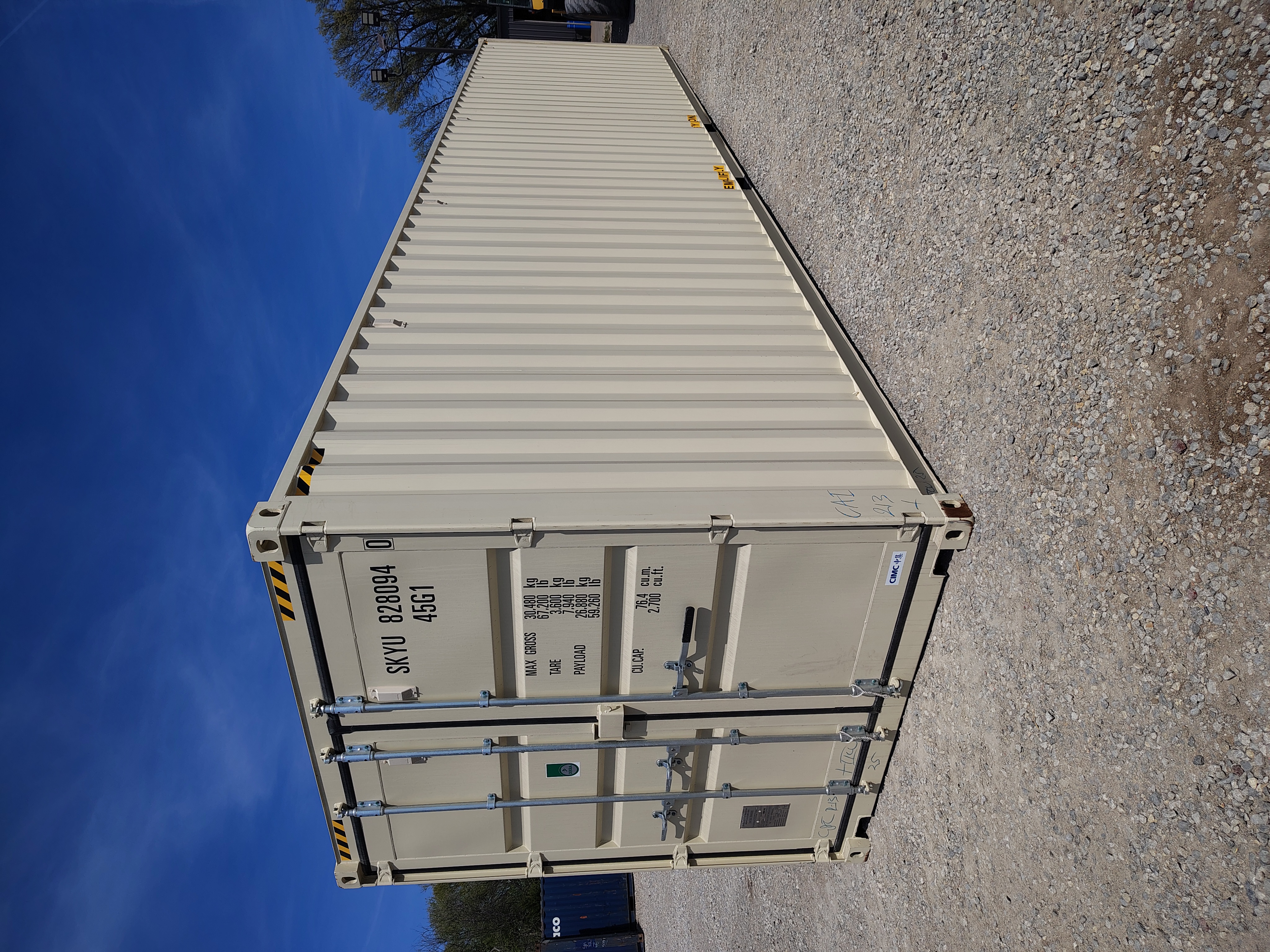 Front corner view of the product