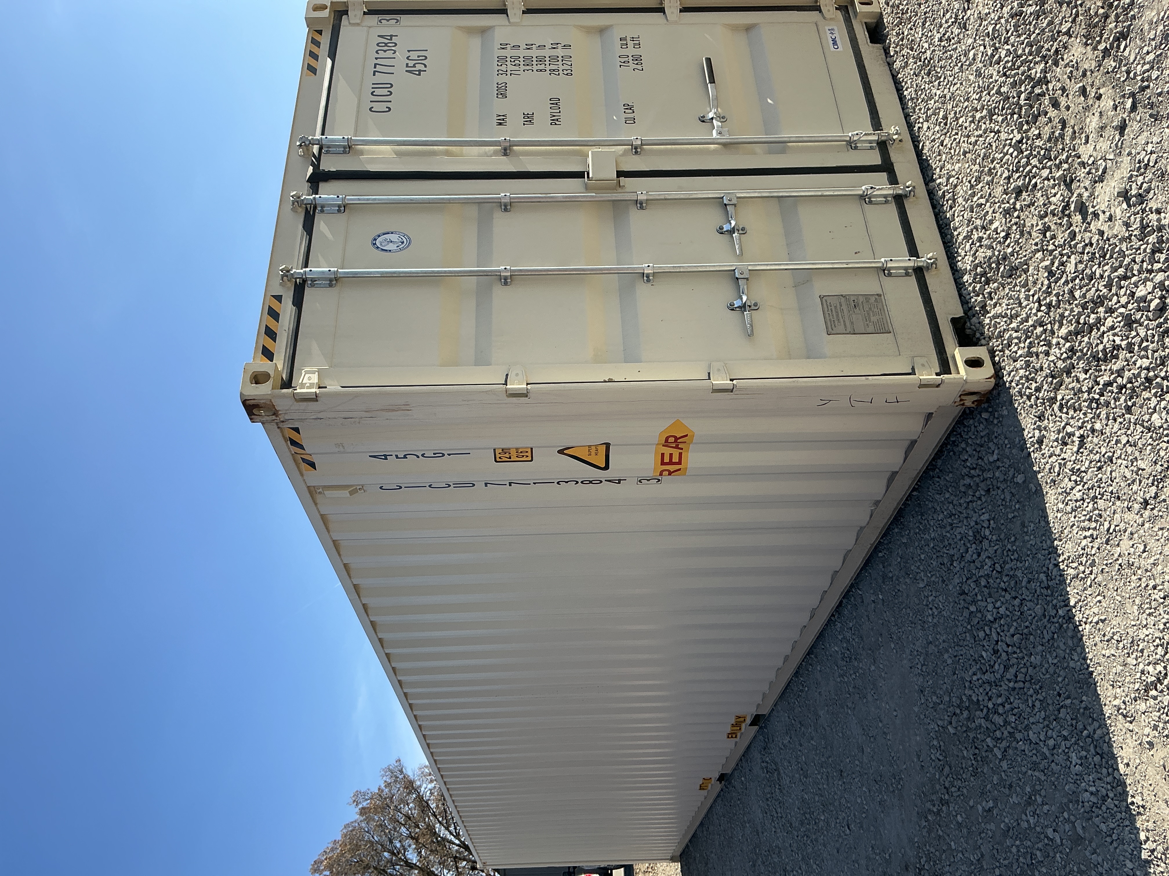 Rear corner view of the product