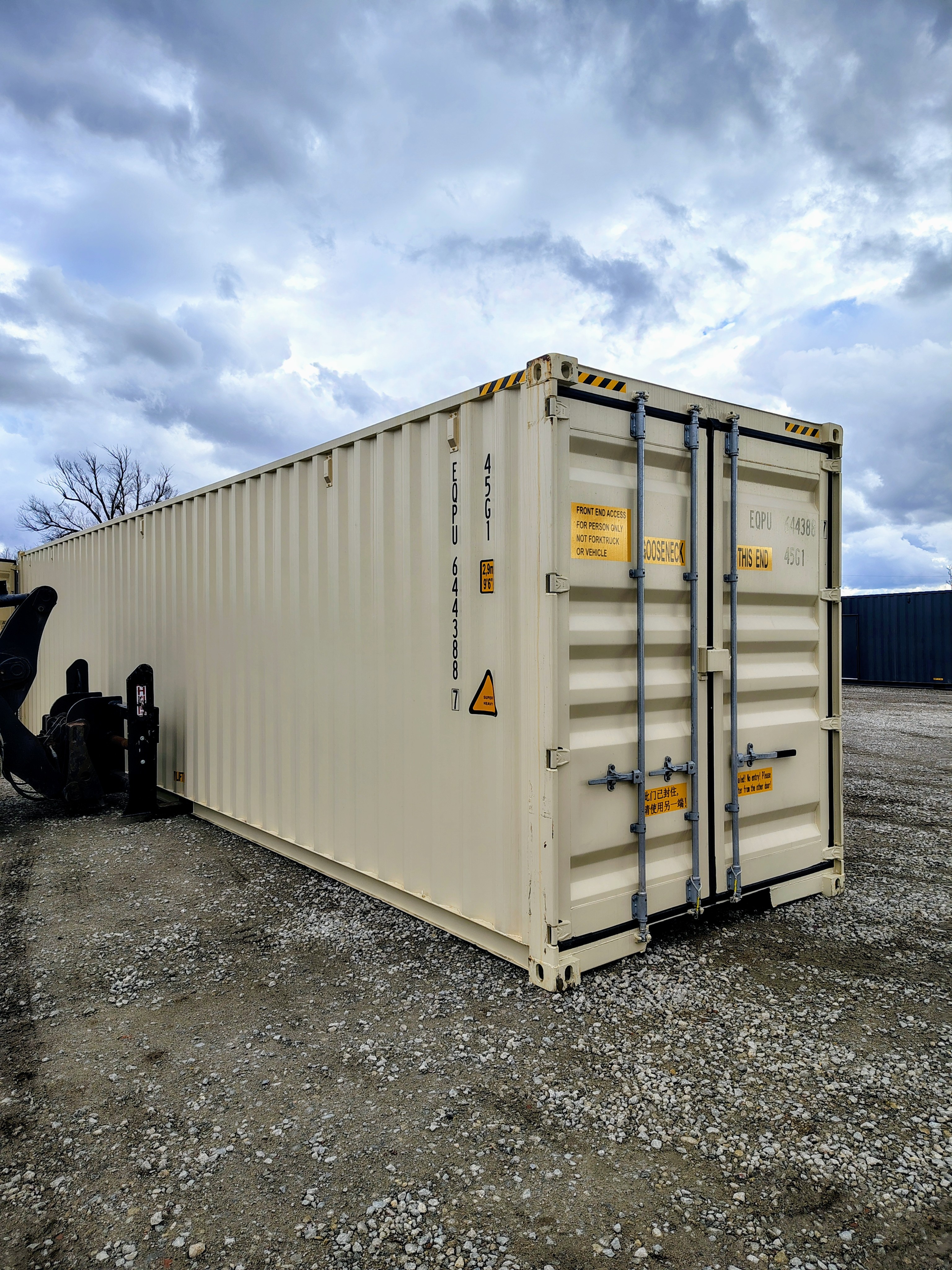 Rear corner view of the product