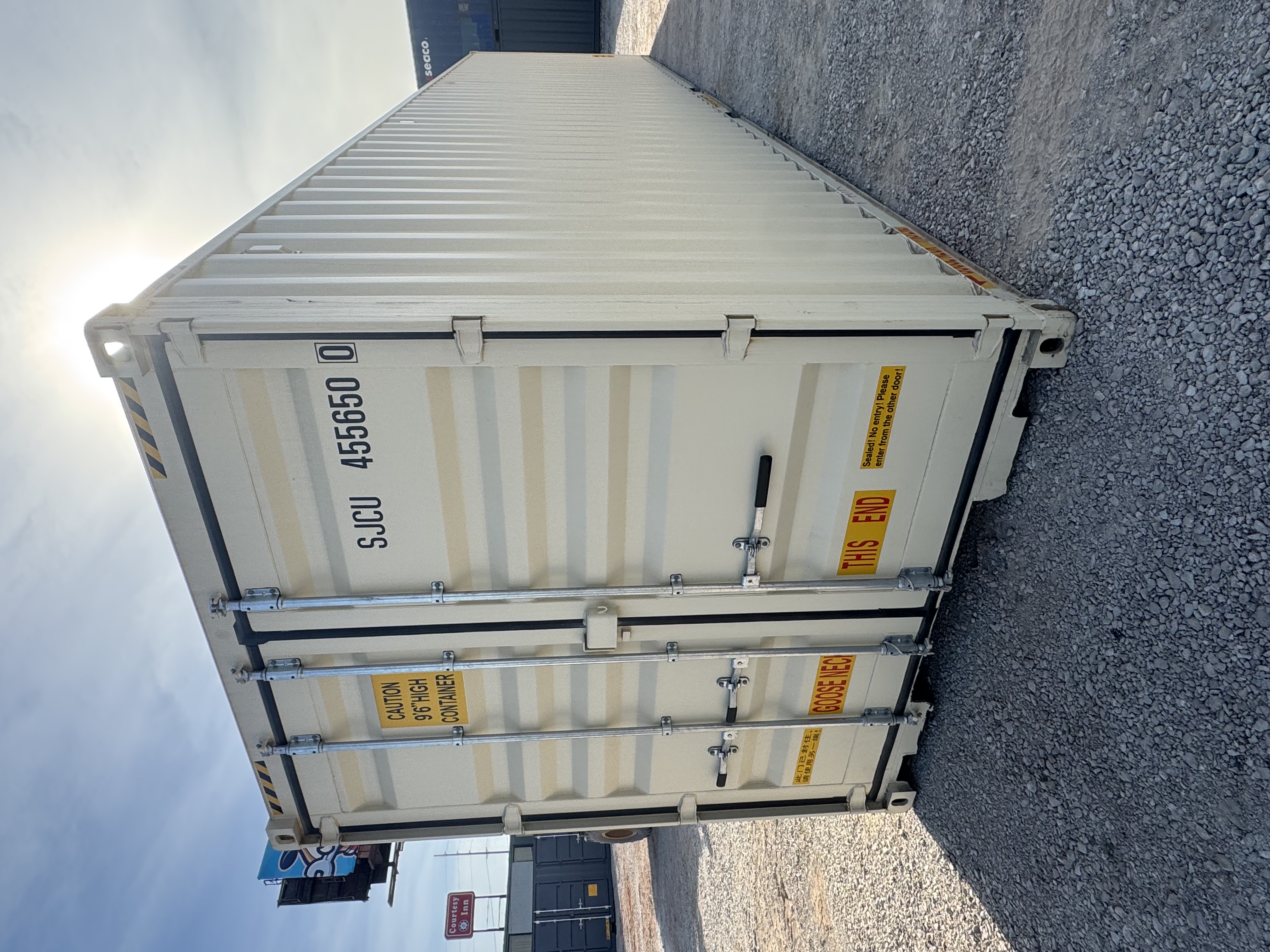 Rear corner view of the product