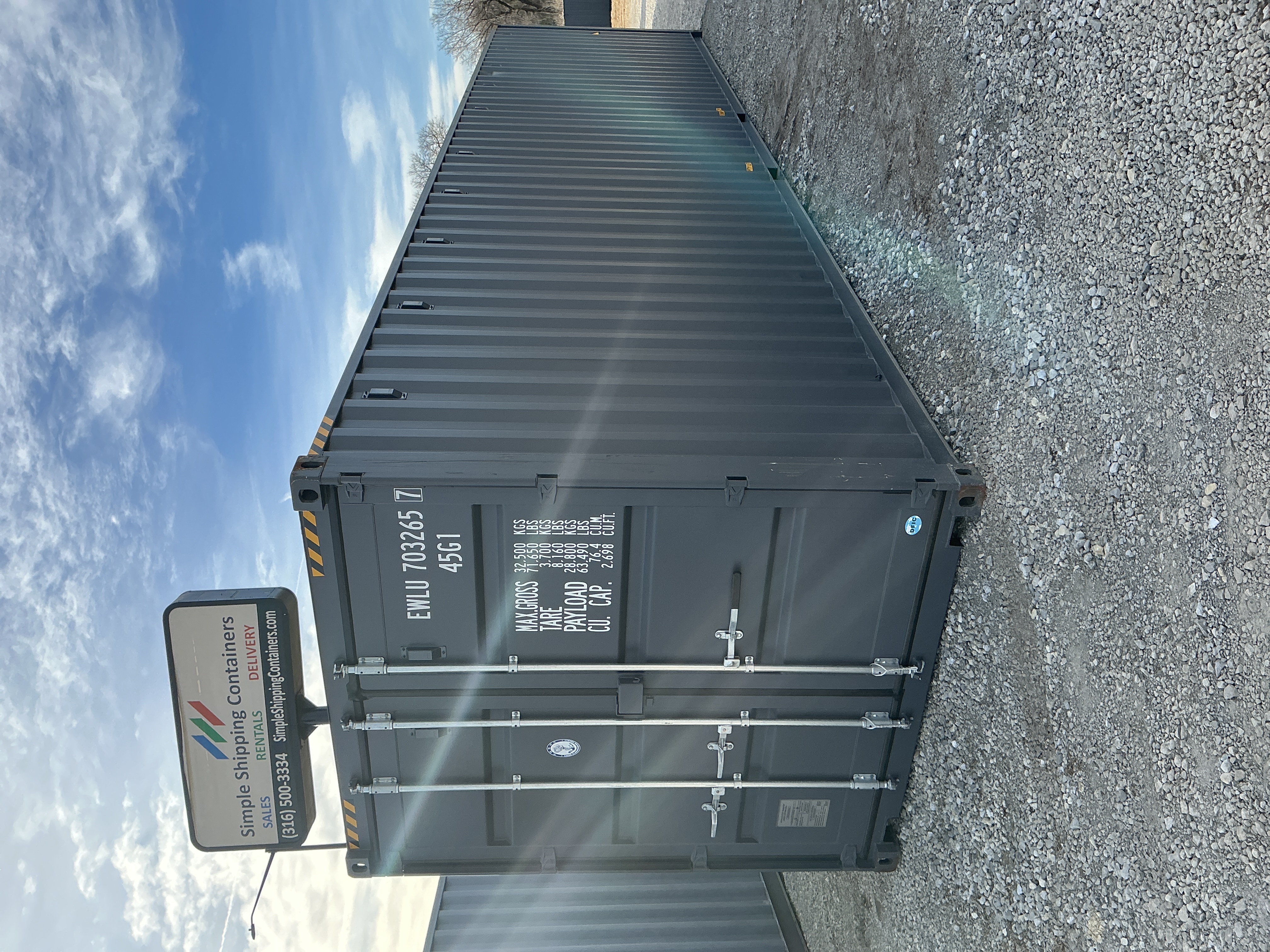 Front corner view of the product