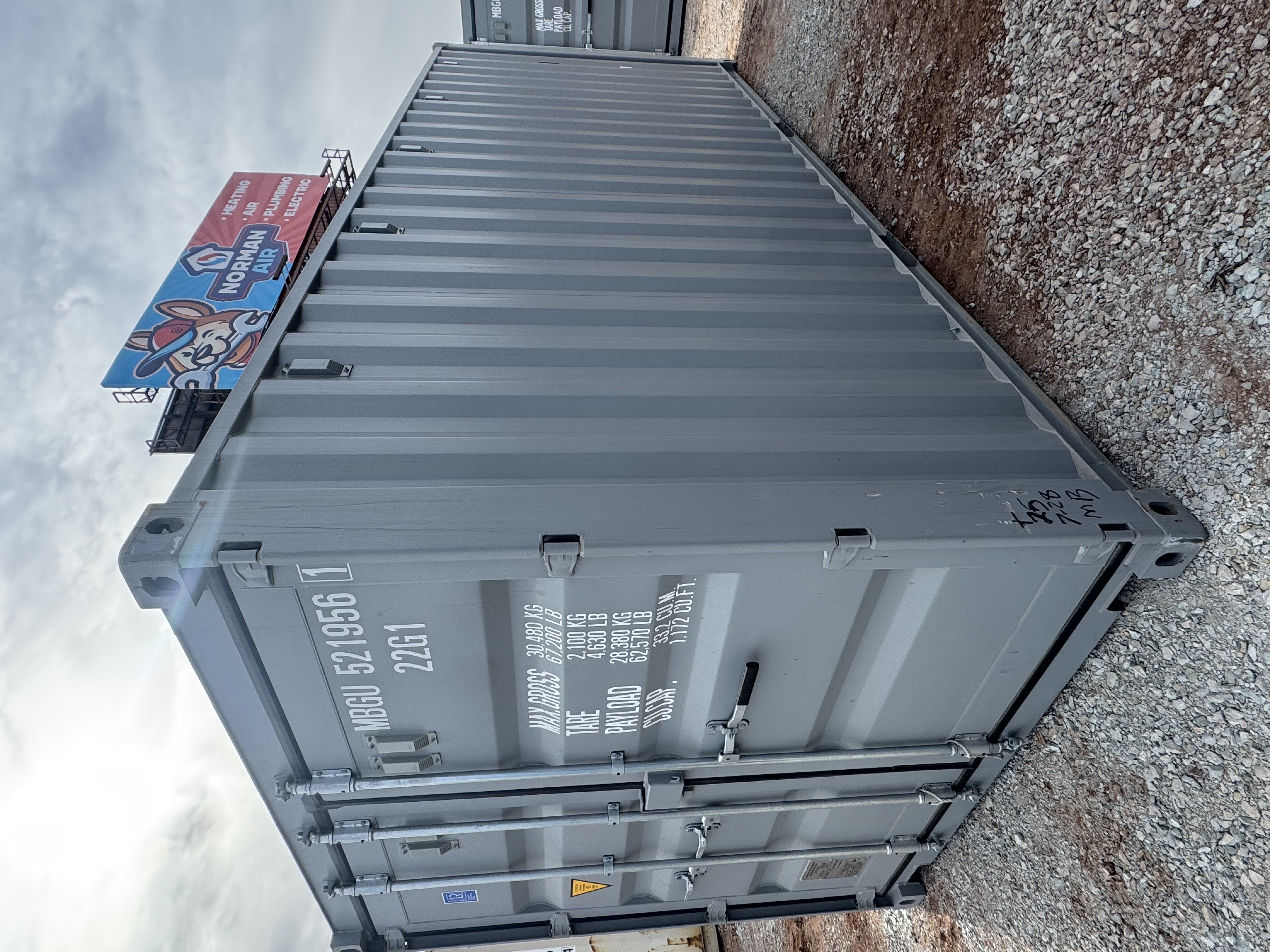 Front corner view of the product