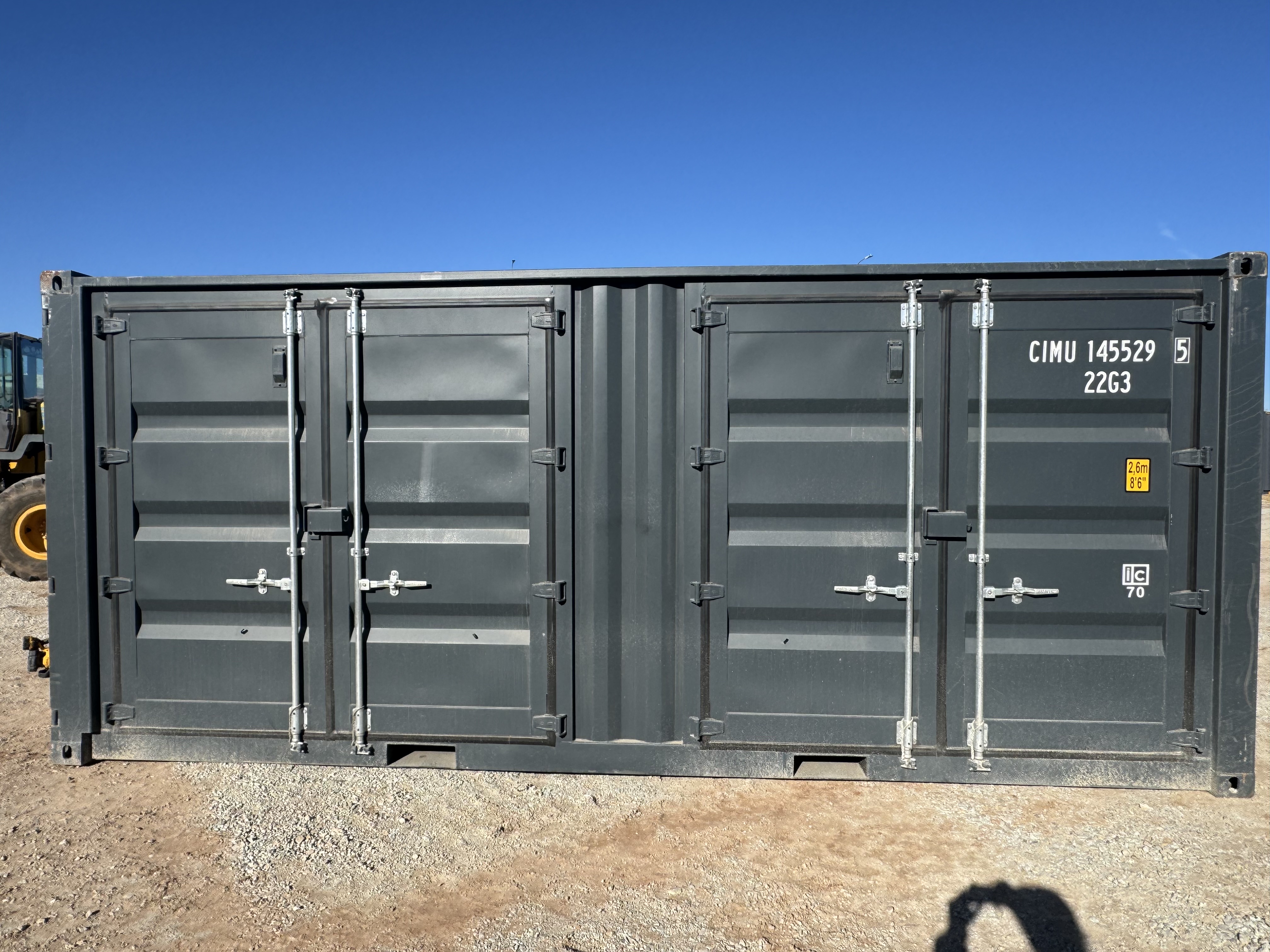 Front corner view of the product