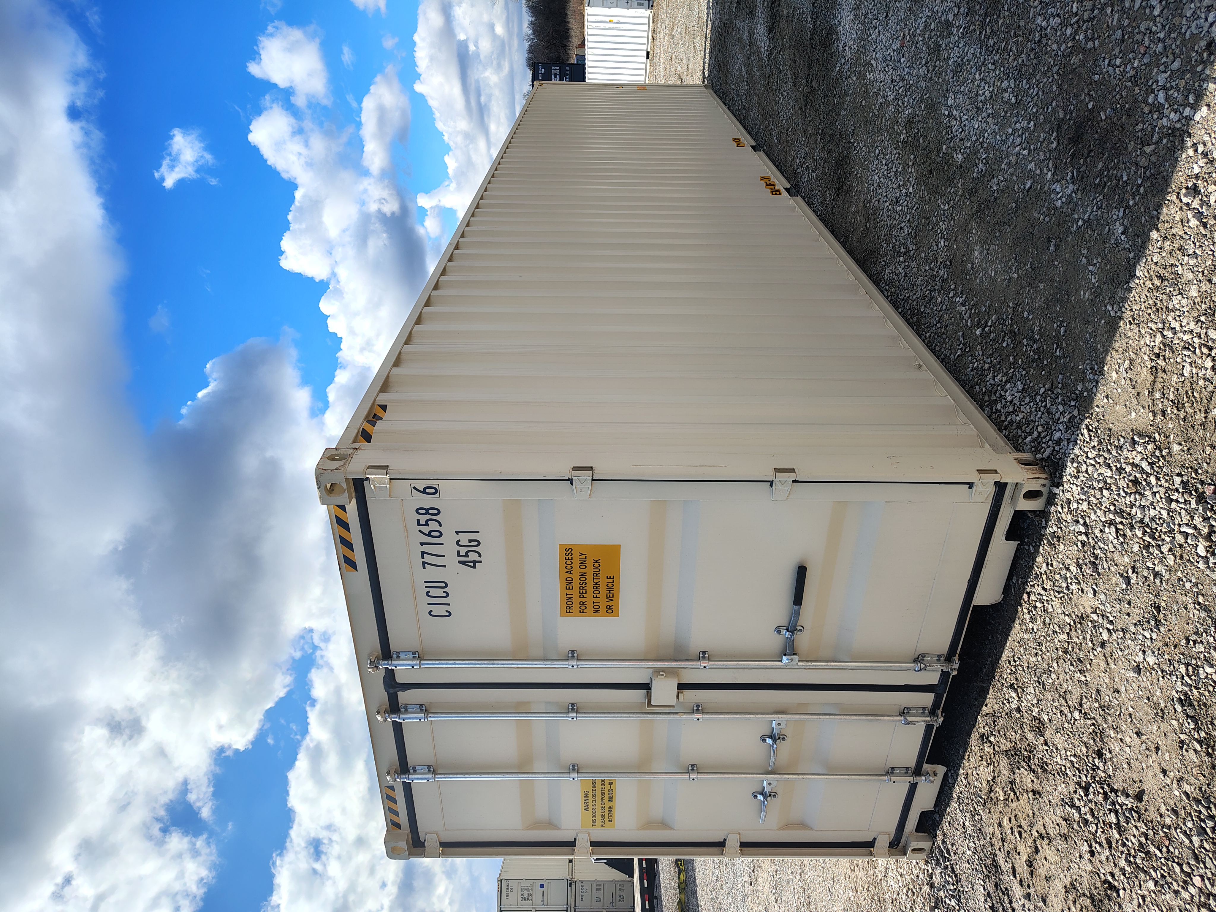 Front corner view of the product