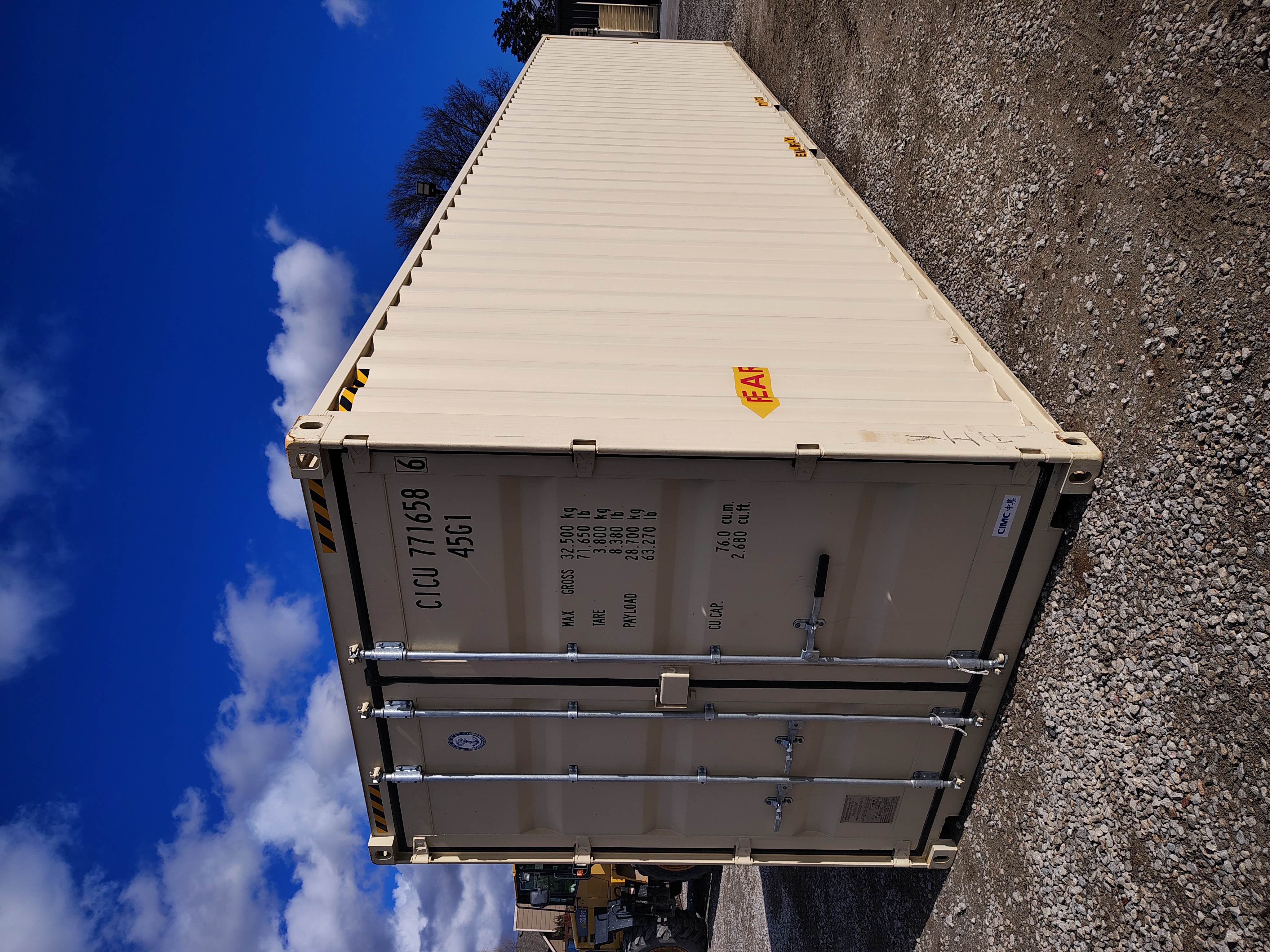 Rear corner view of the product