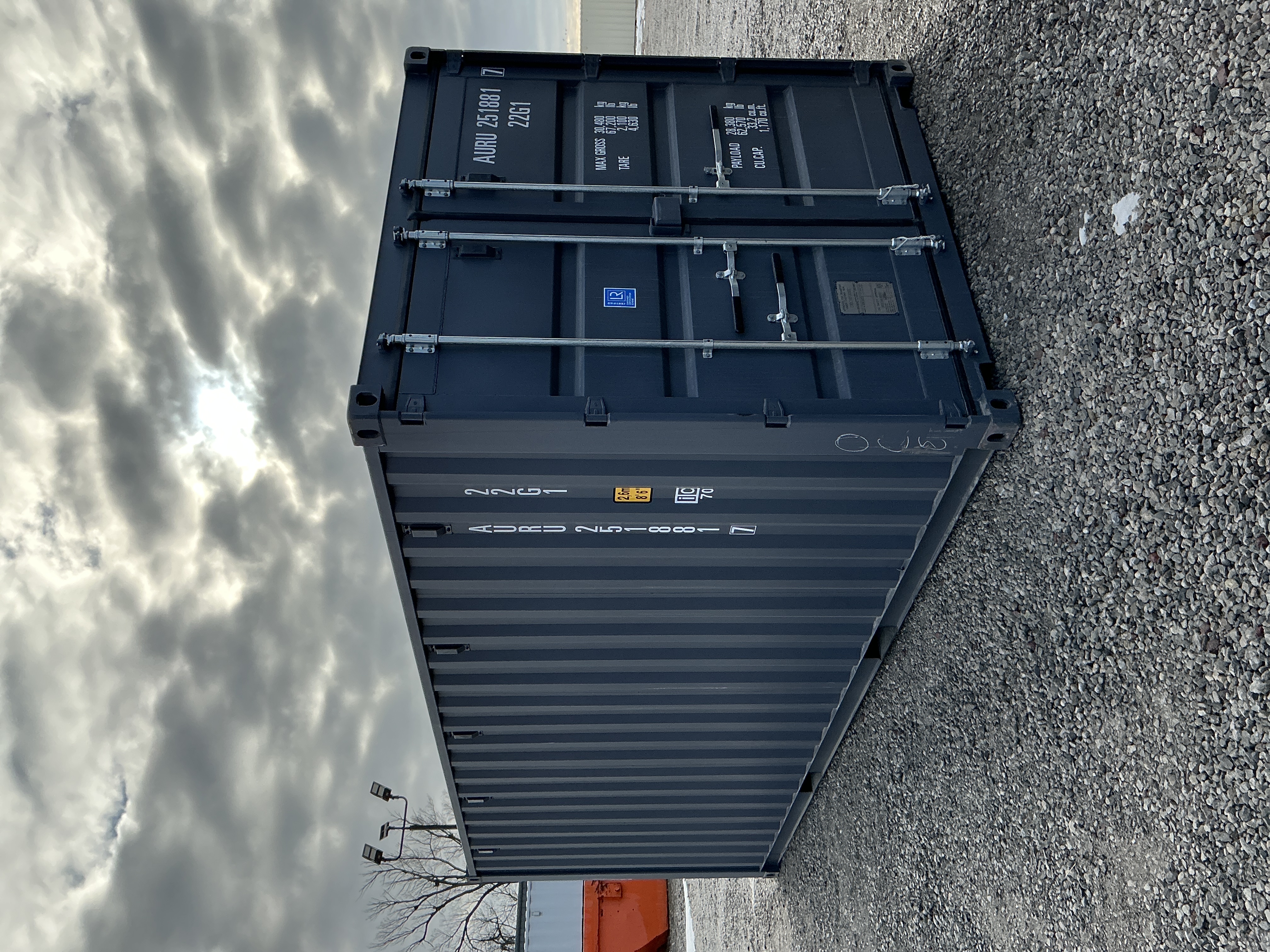 Front corner view of the product