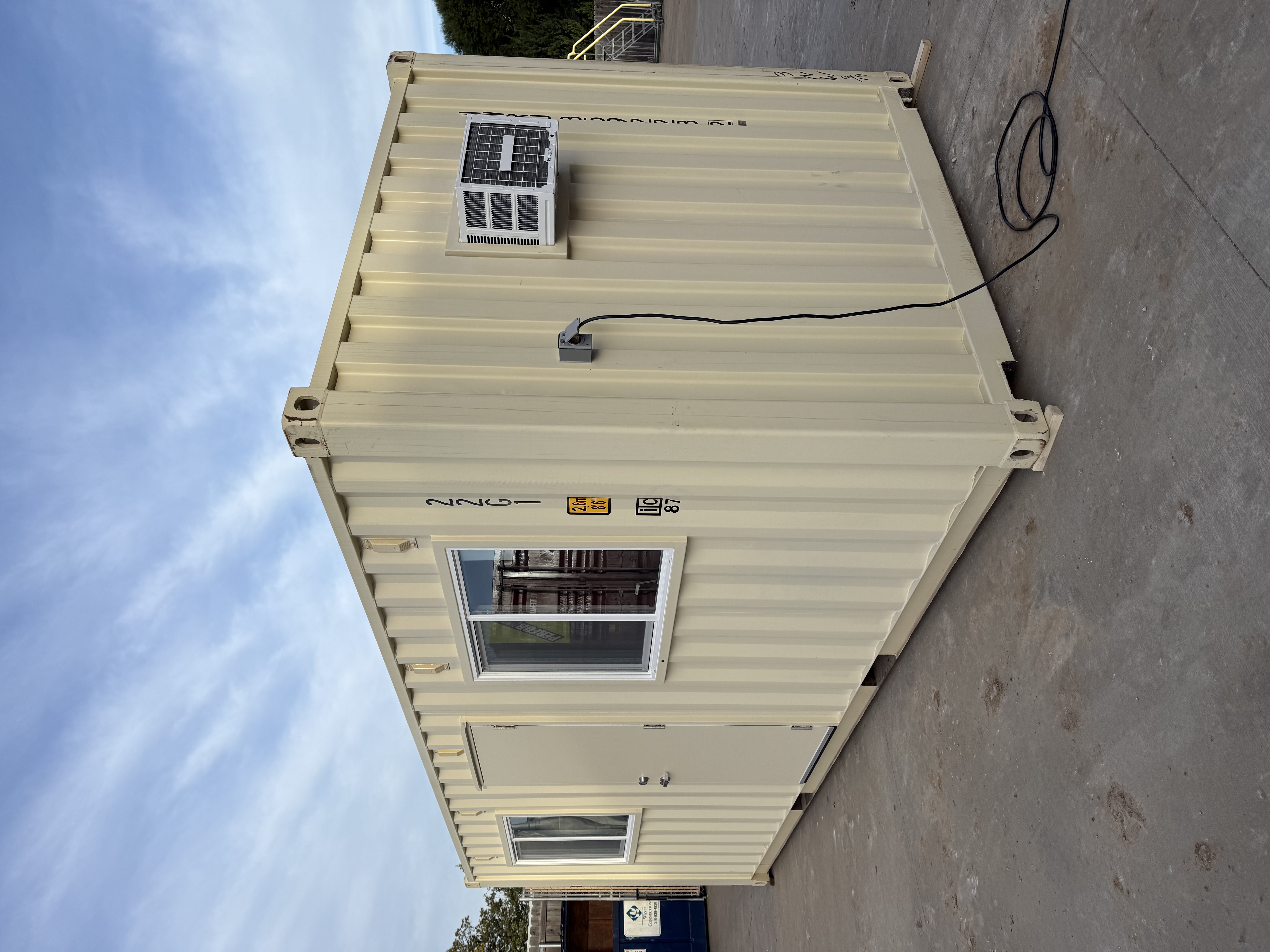 Front corner view of the product