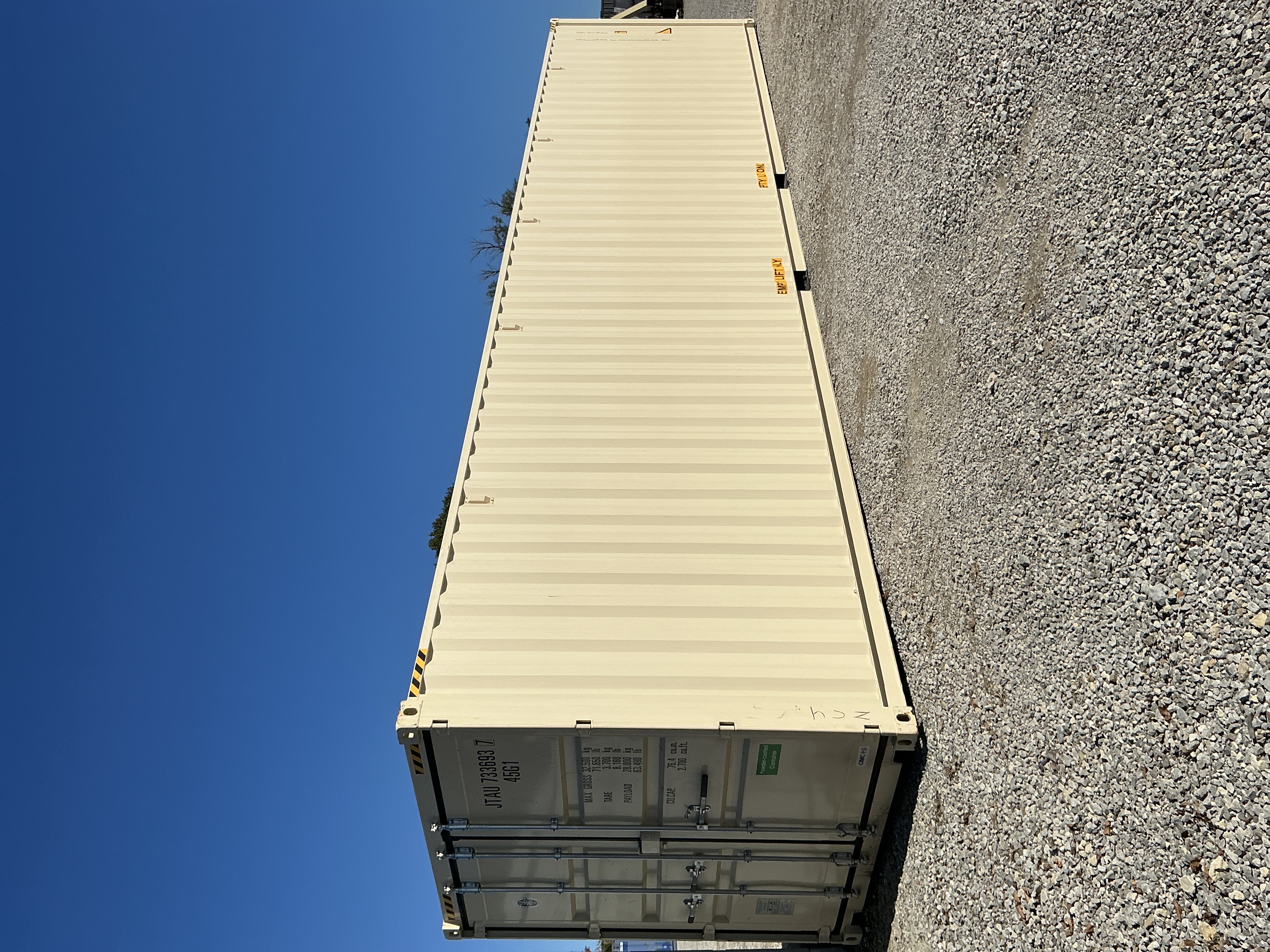 Front corner view of the product