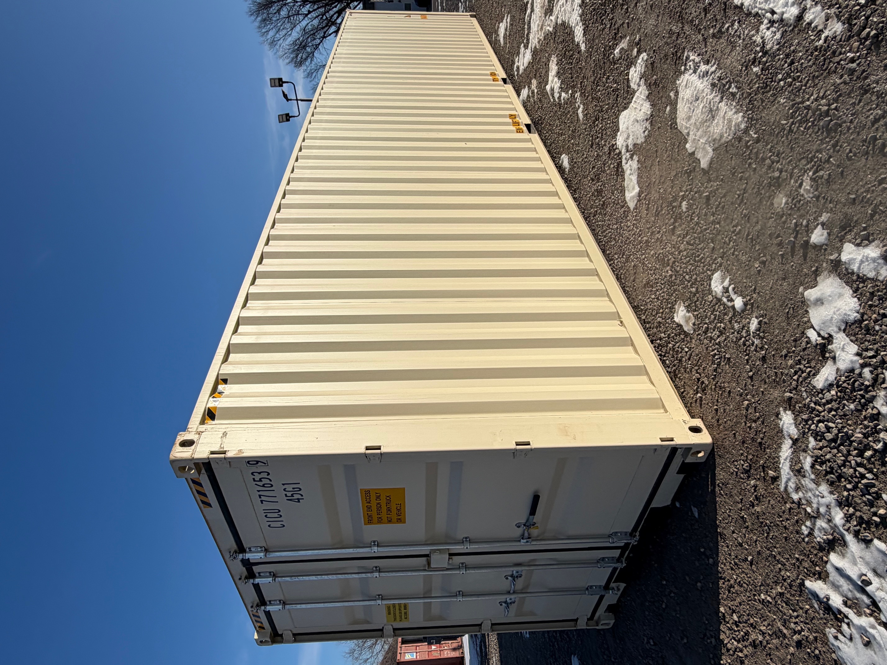 Rear corner view of the product