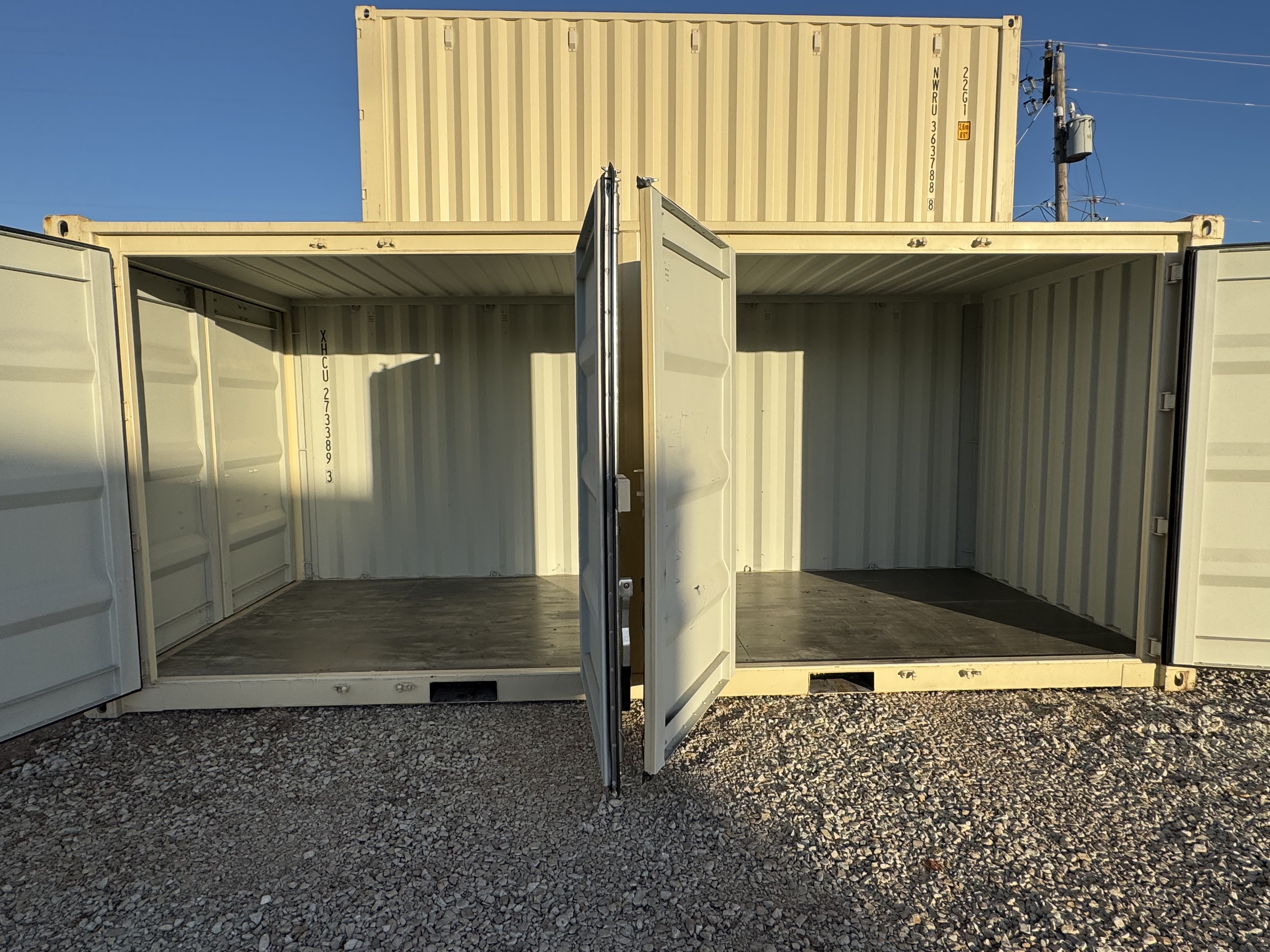 Front corner view of the product