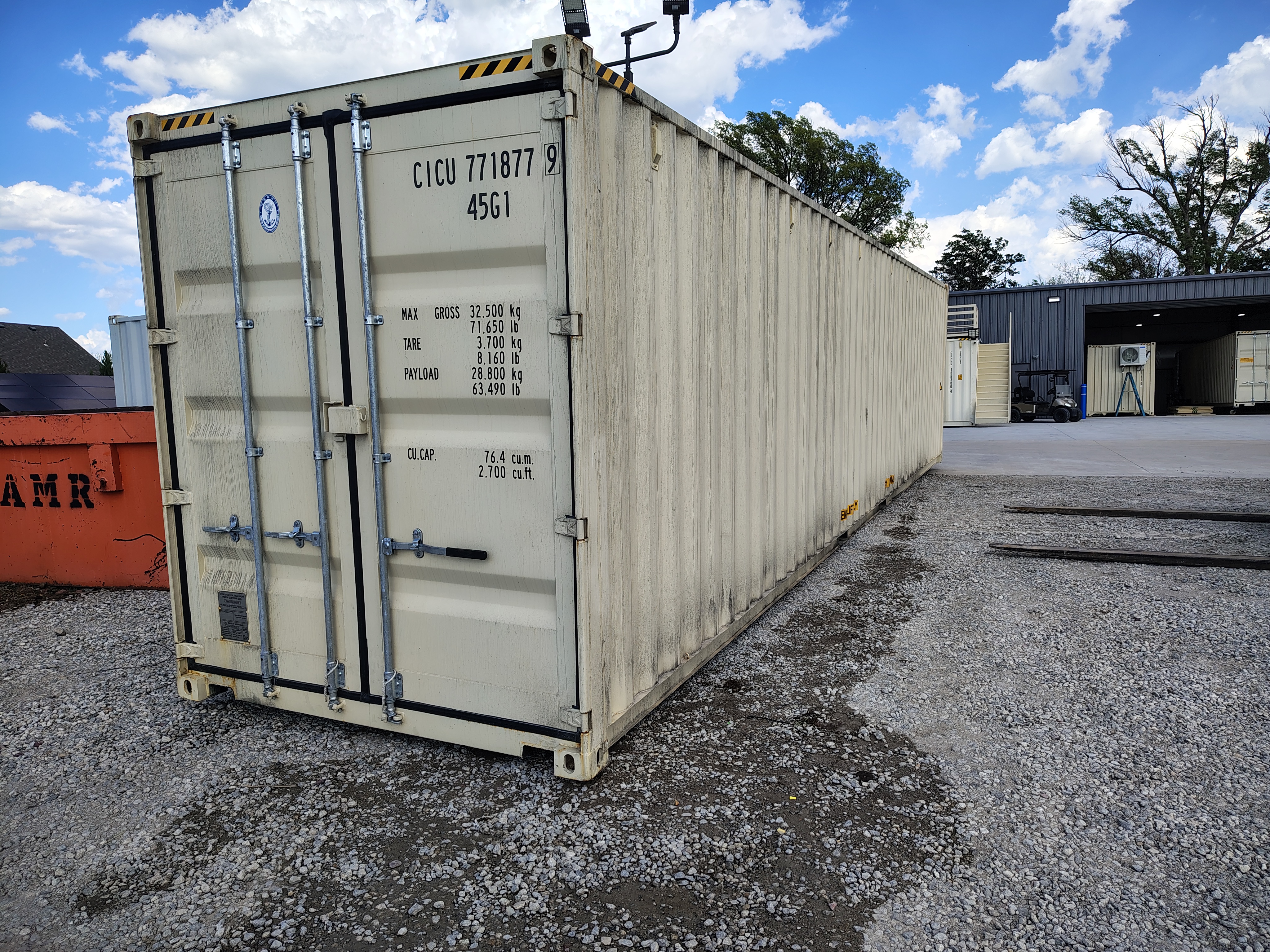 Front corner view of the product