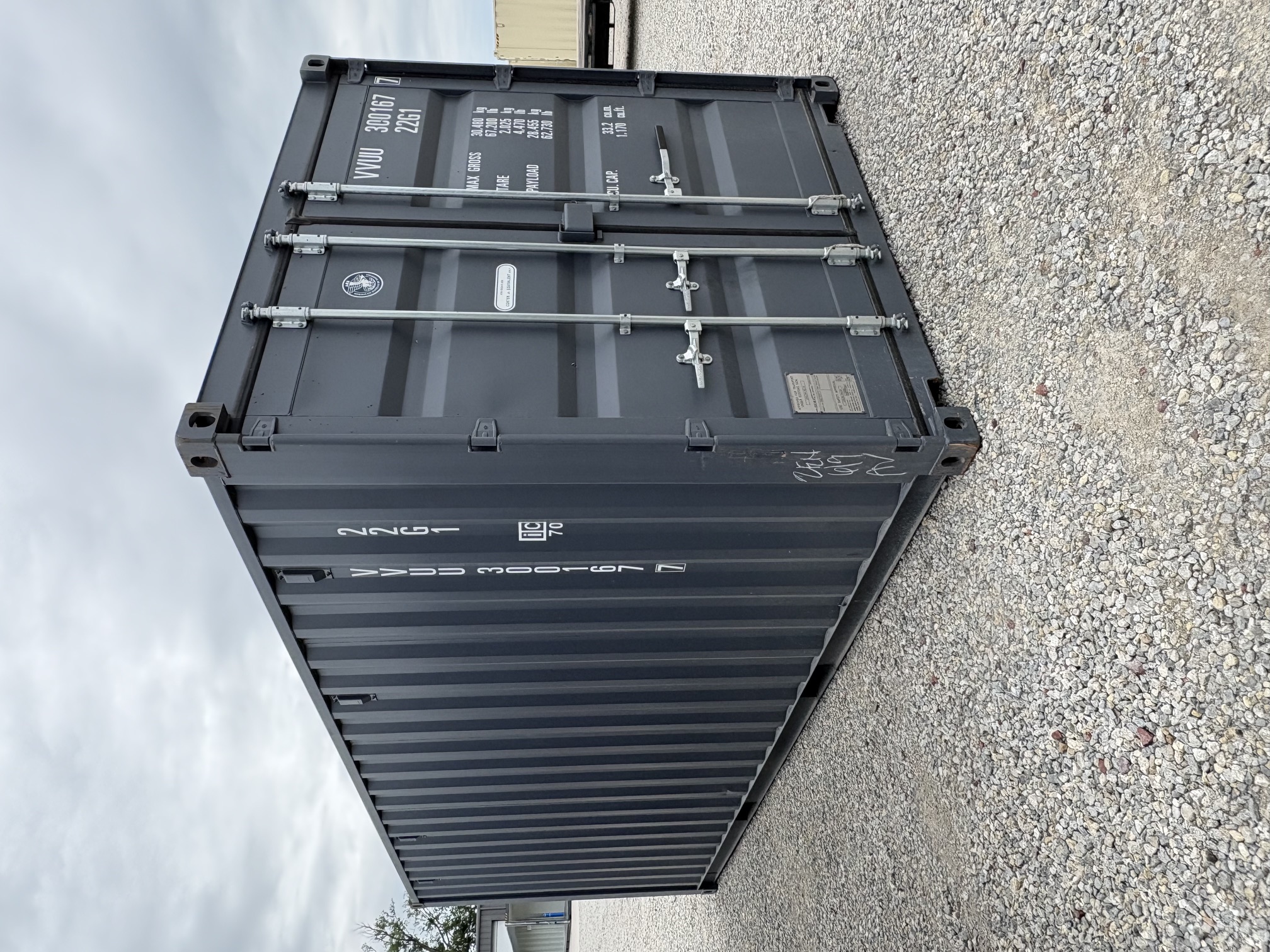 Front corner view of the product