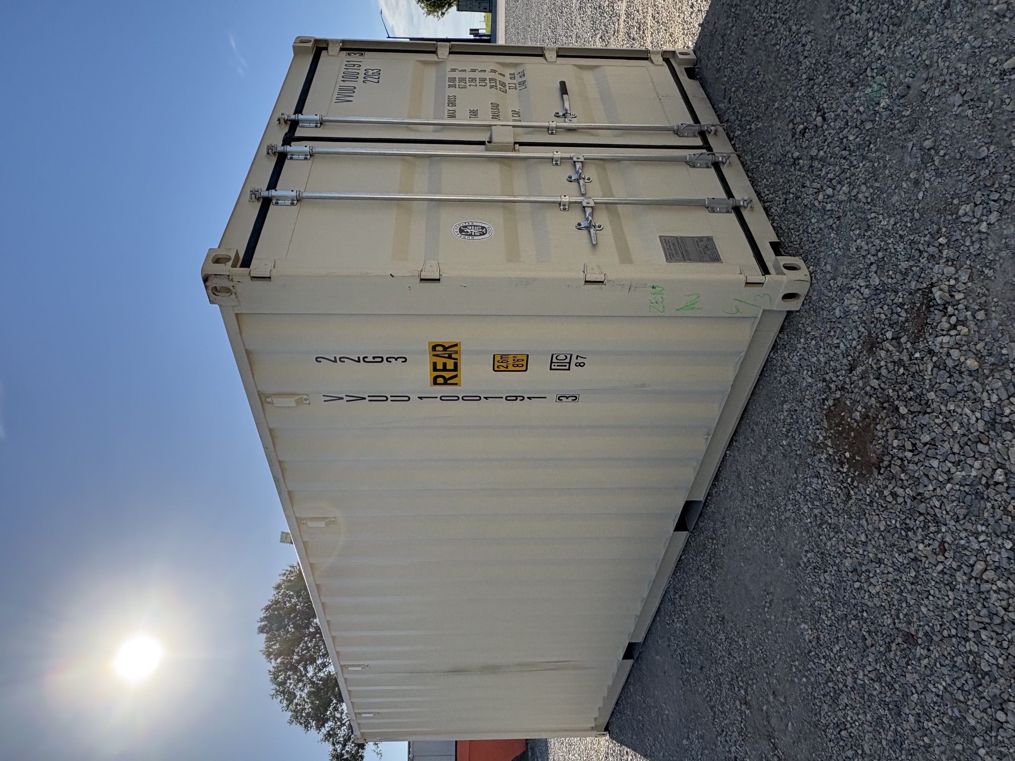 Front corner view of the product