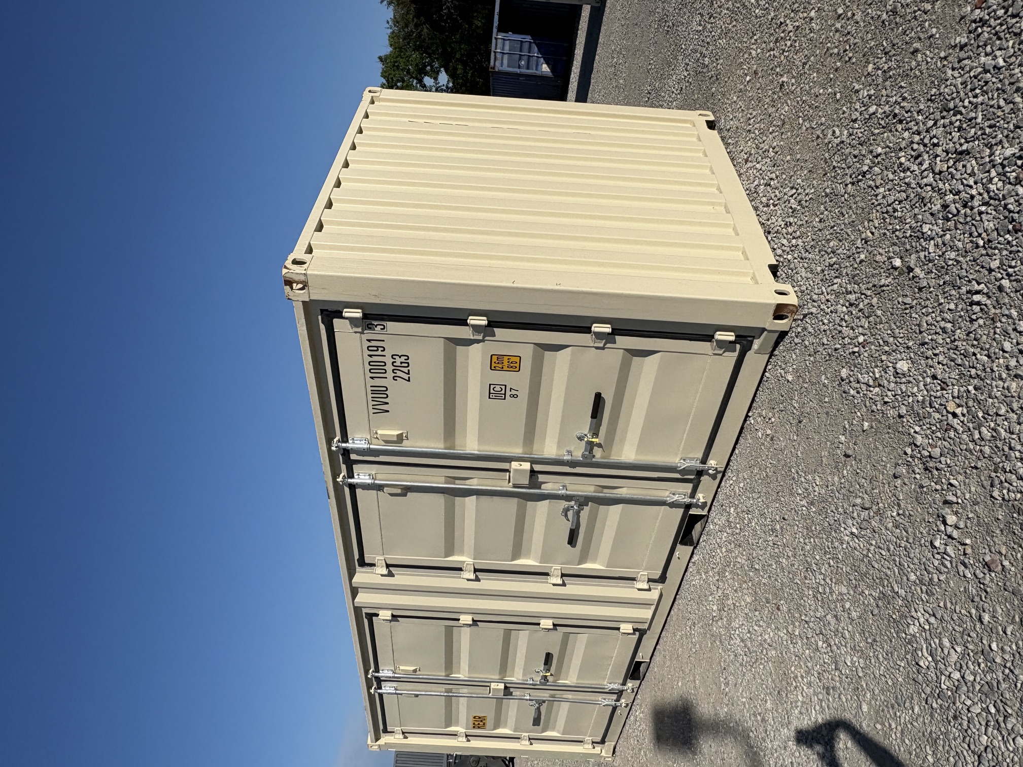 Rear corner view of the product