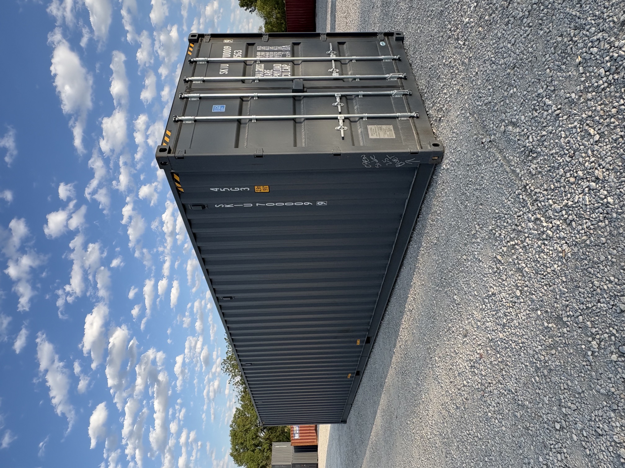Front corner view of the product