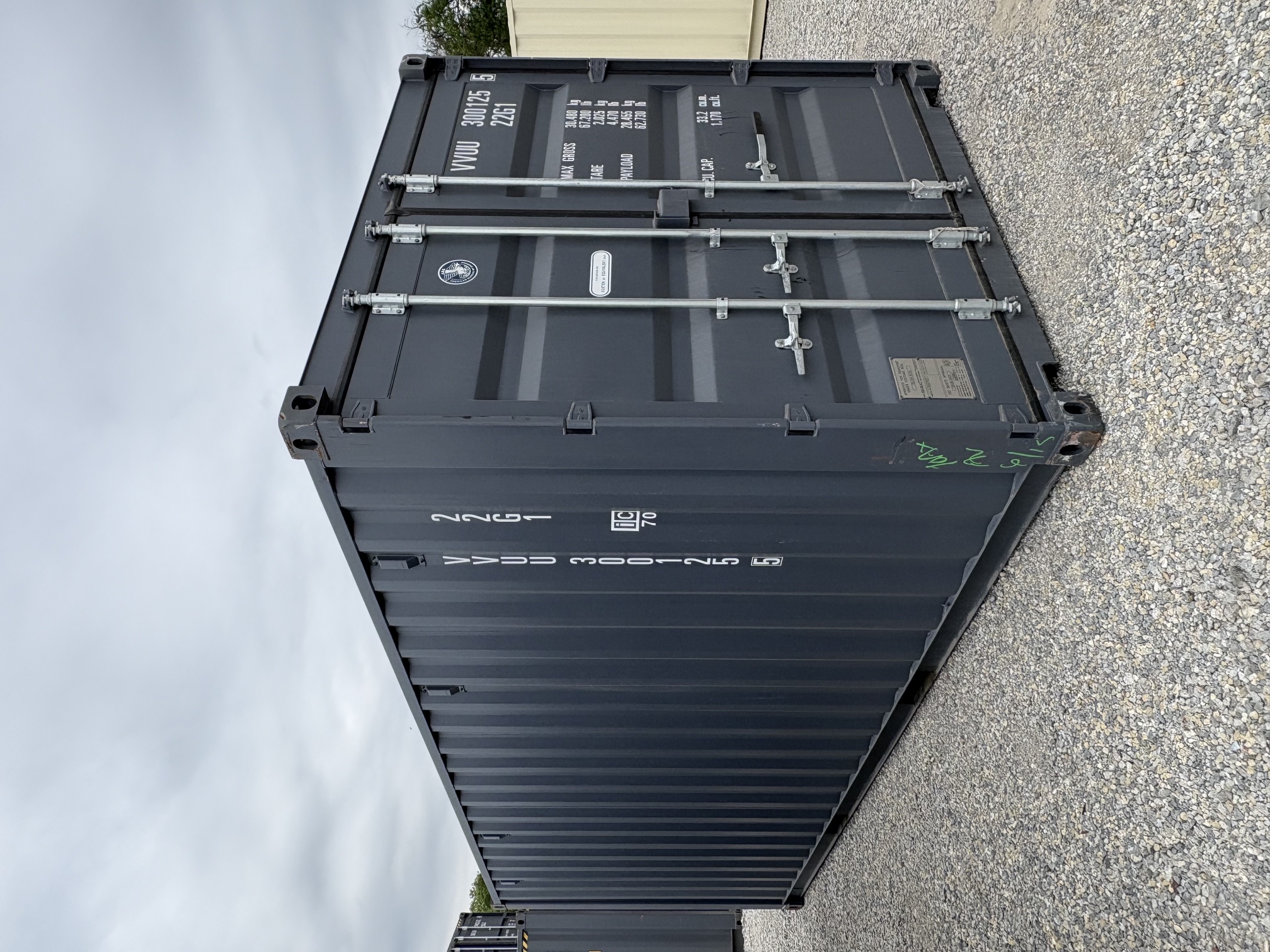 Front corner view of the product
