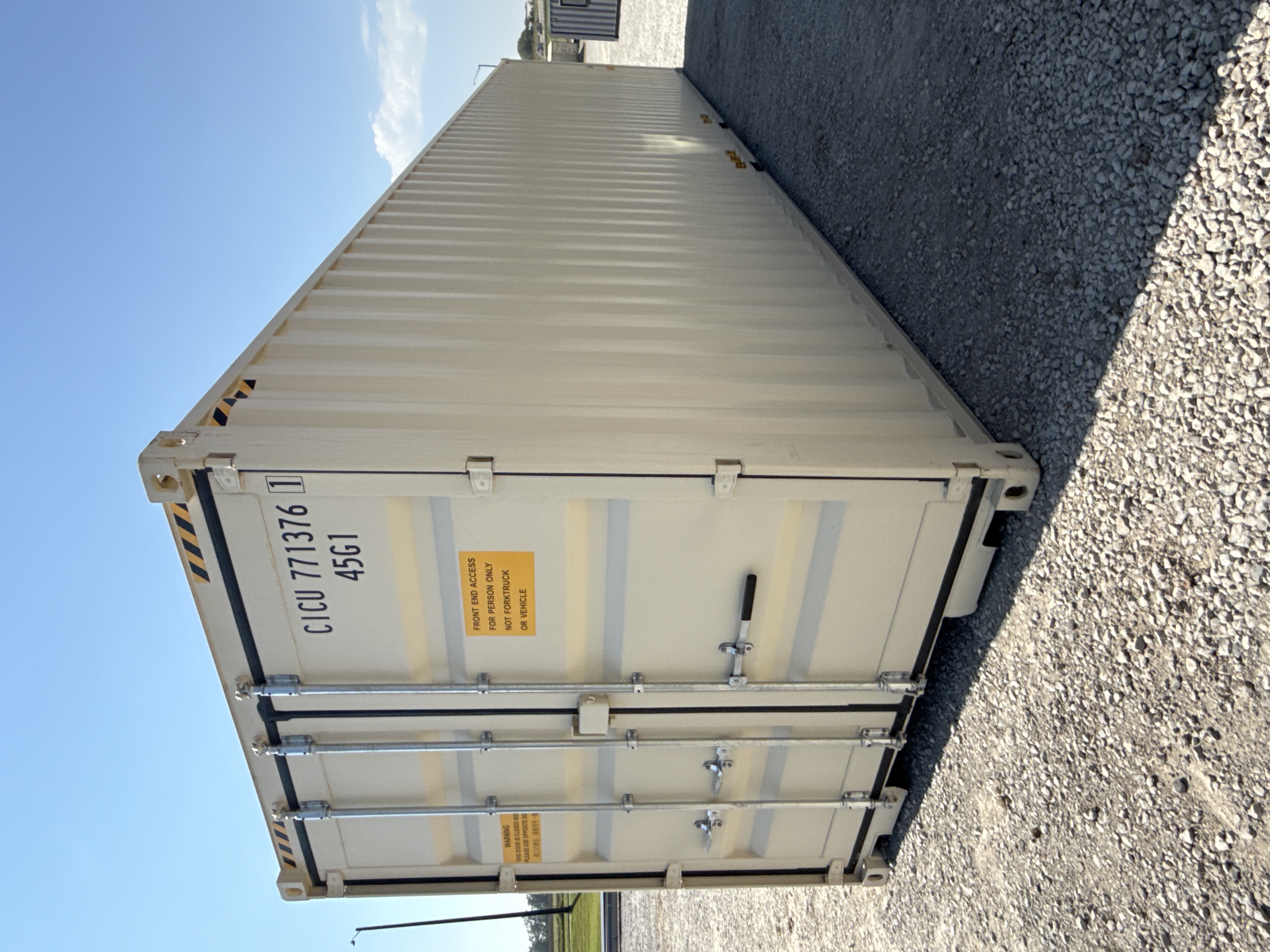 Rear corner view of the product