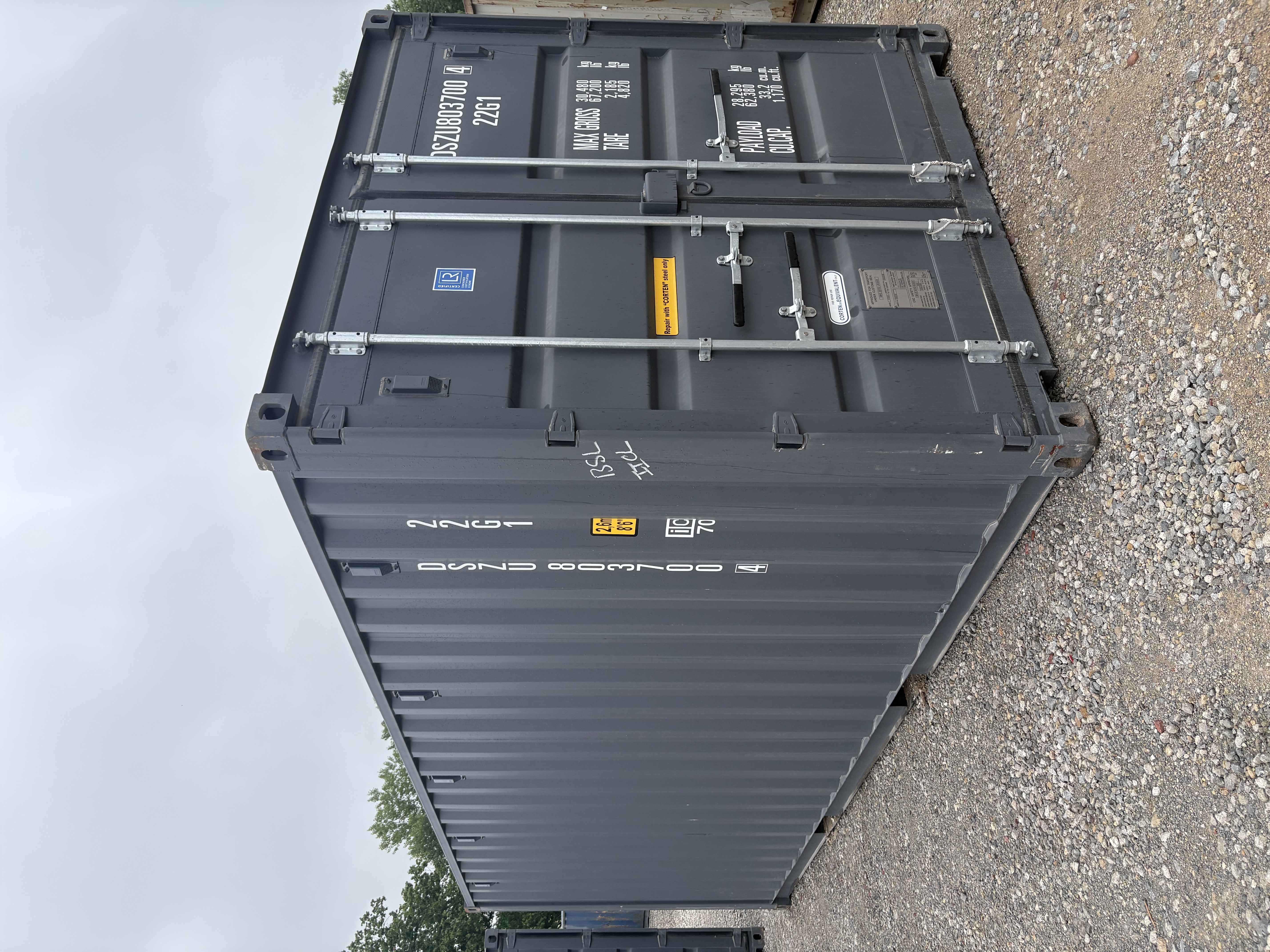 Front corner view of the product