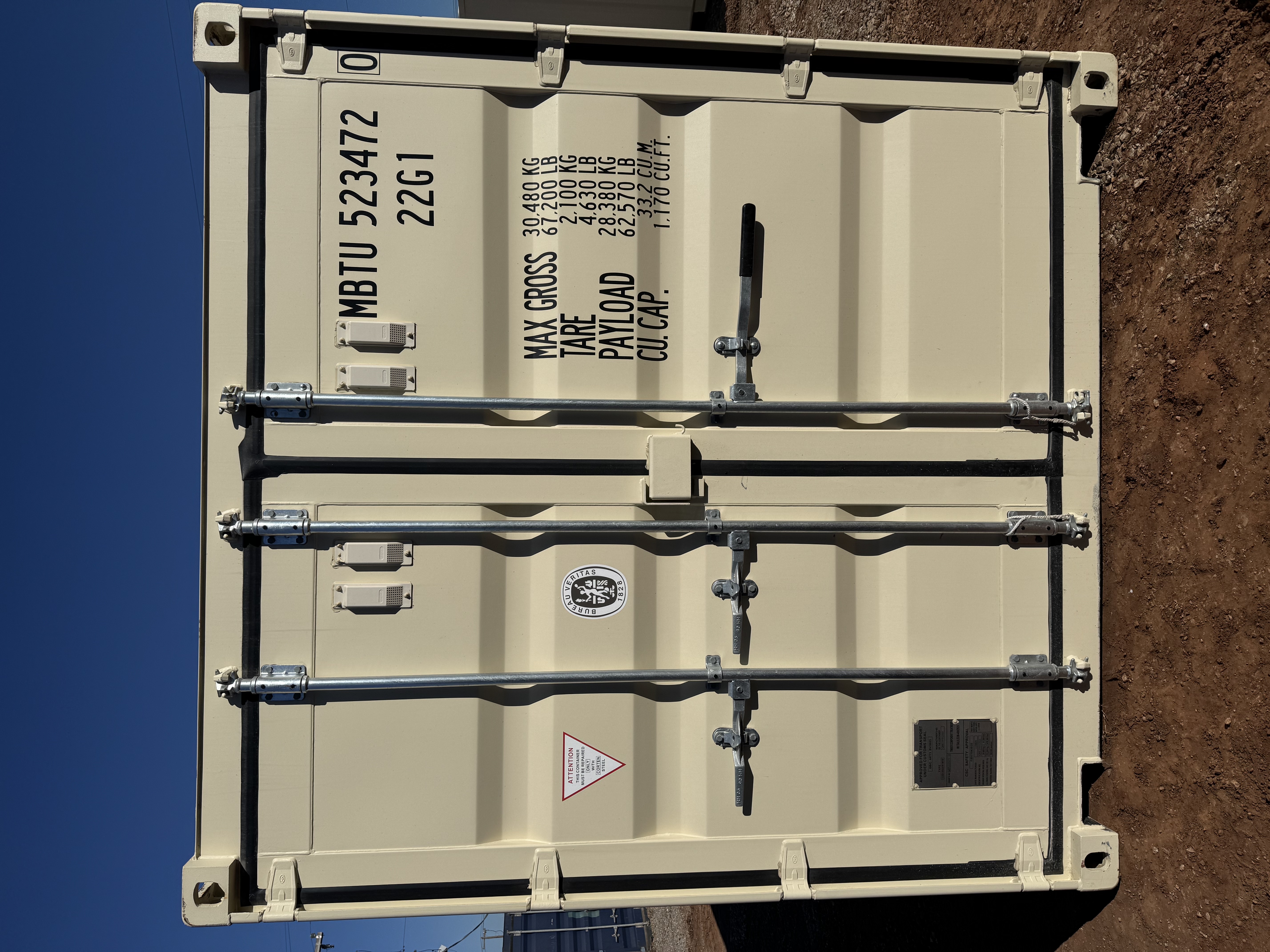 Front corner view of the product