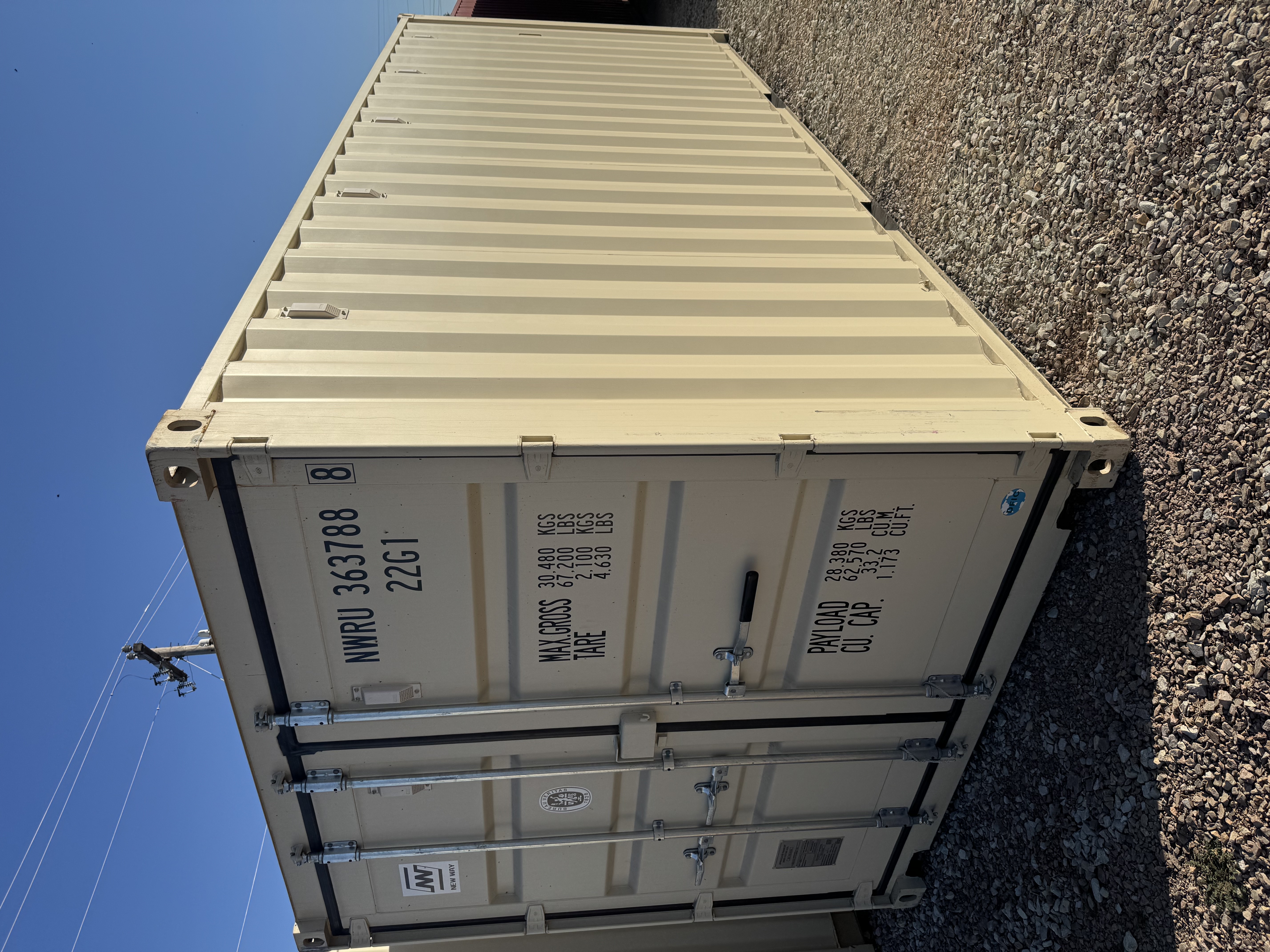 Front corner view of the product