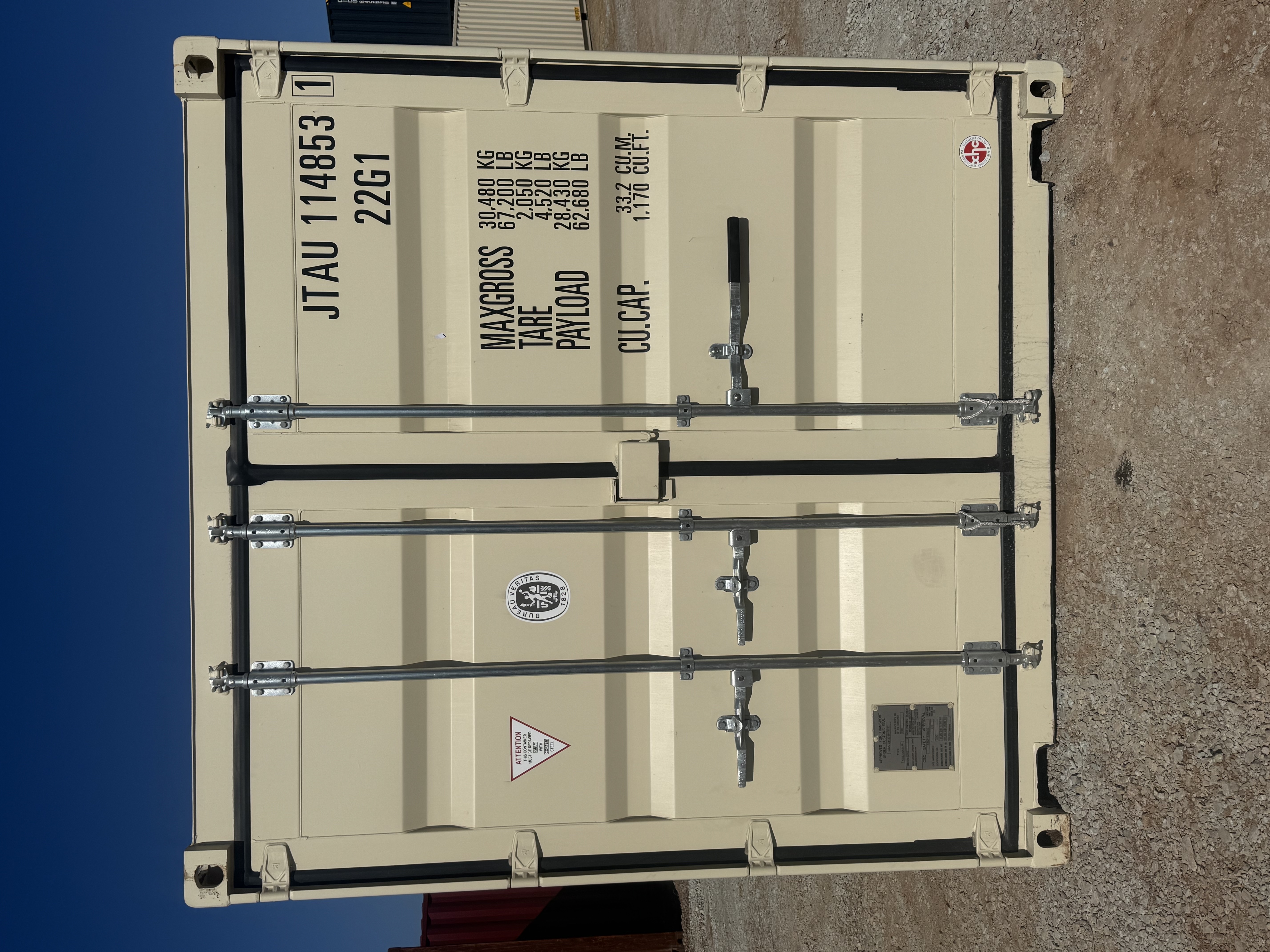 Front corner view of the product