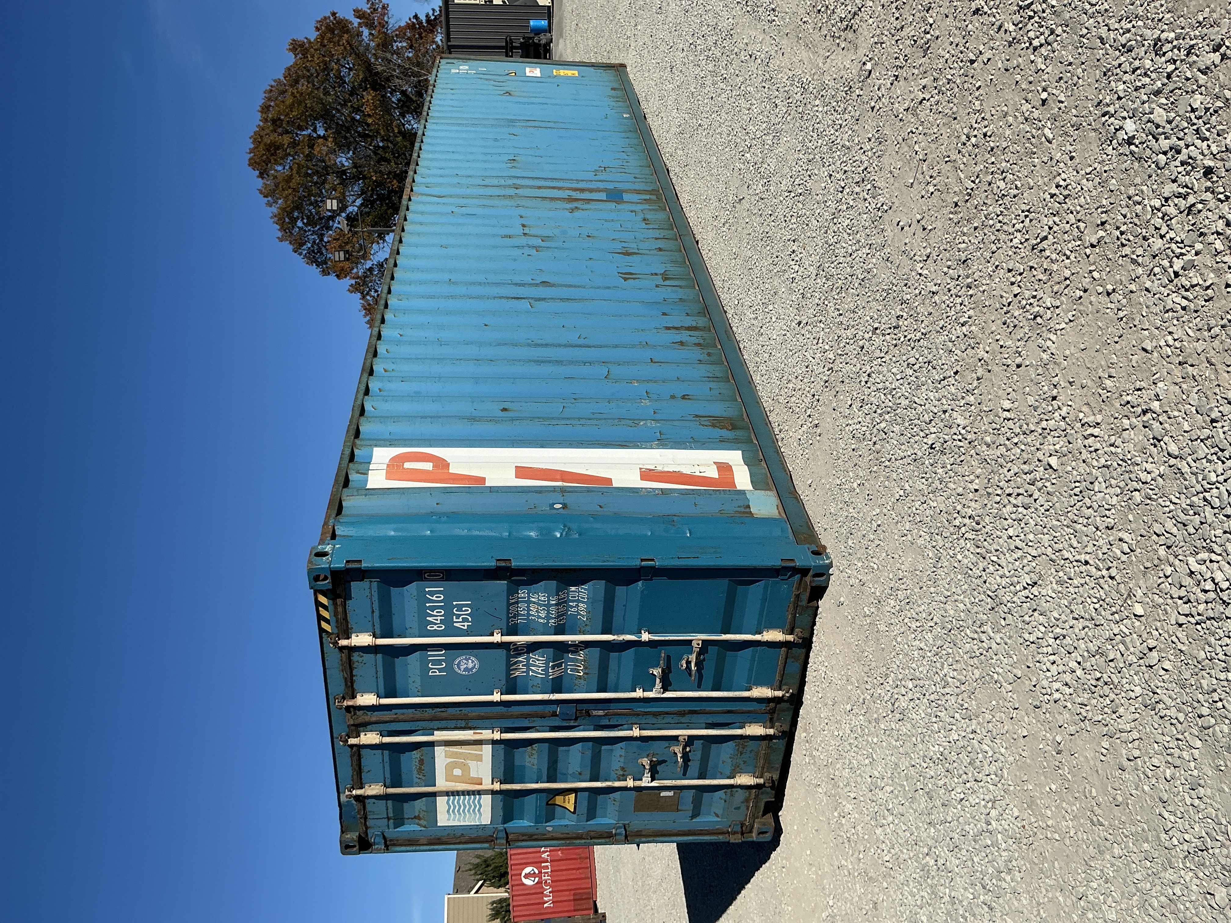 Front corner view of the product