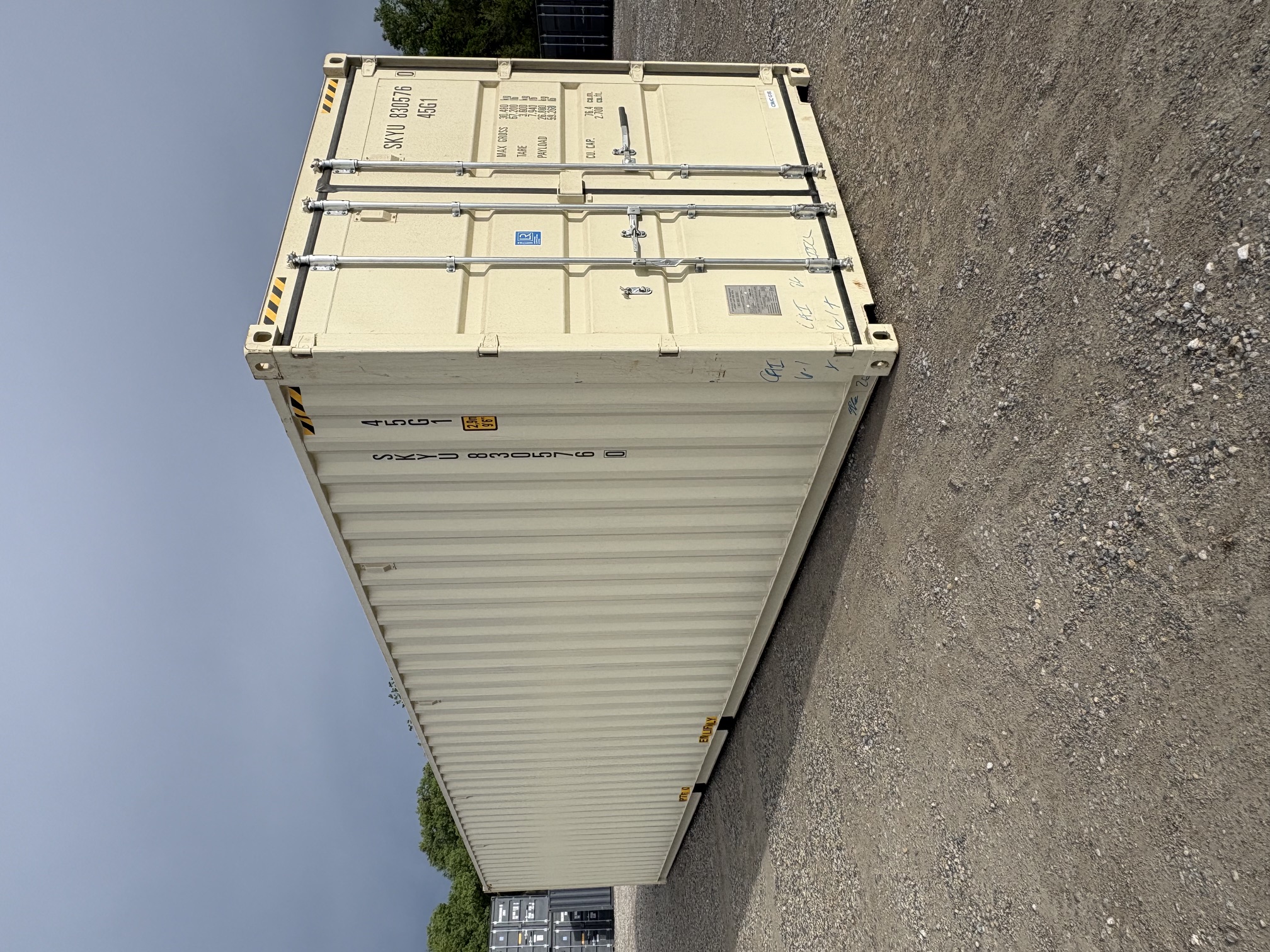 Front corner view of the product