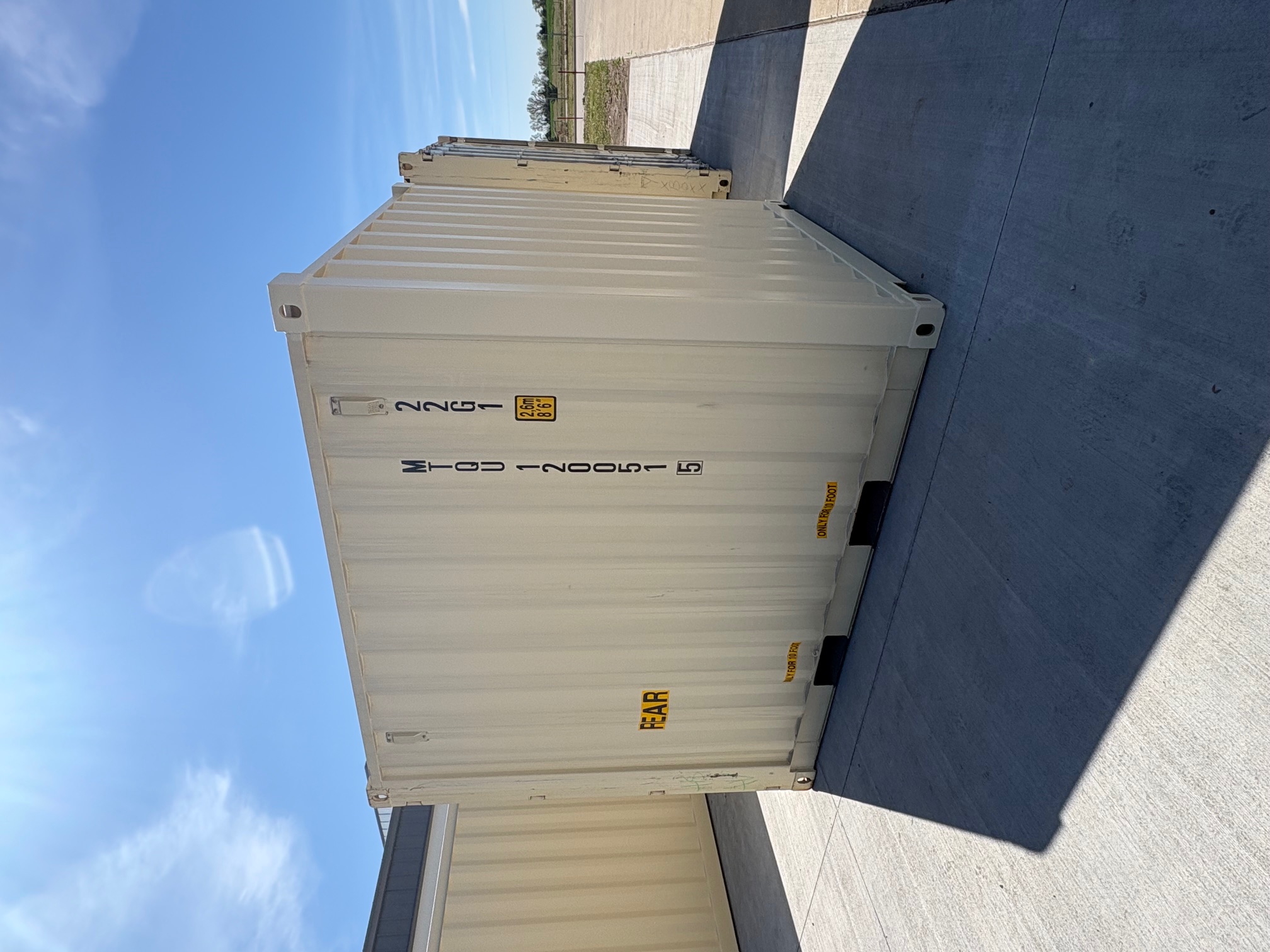 Rear corner view of the product