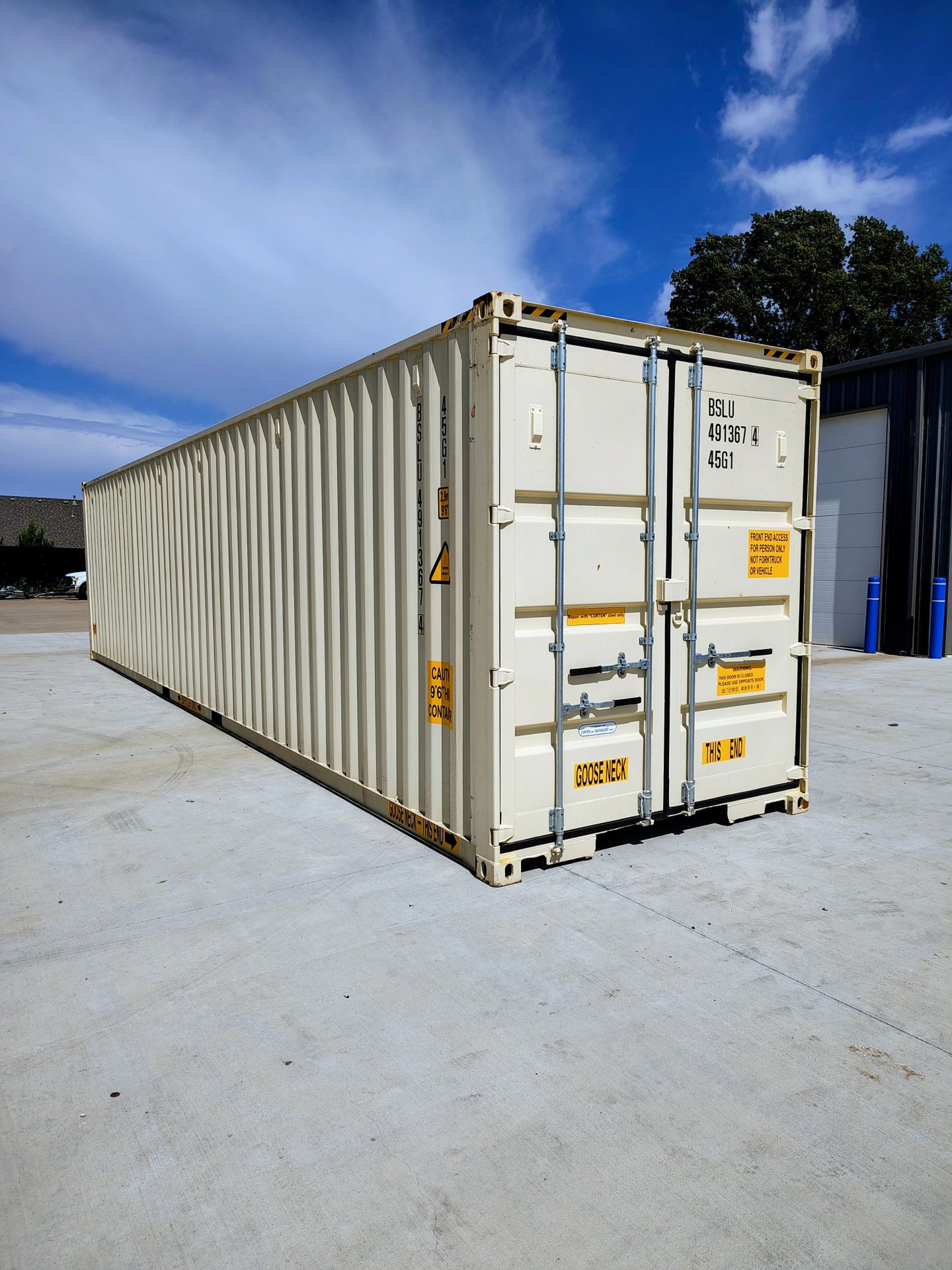 Rear corner view of the product