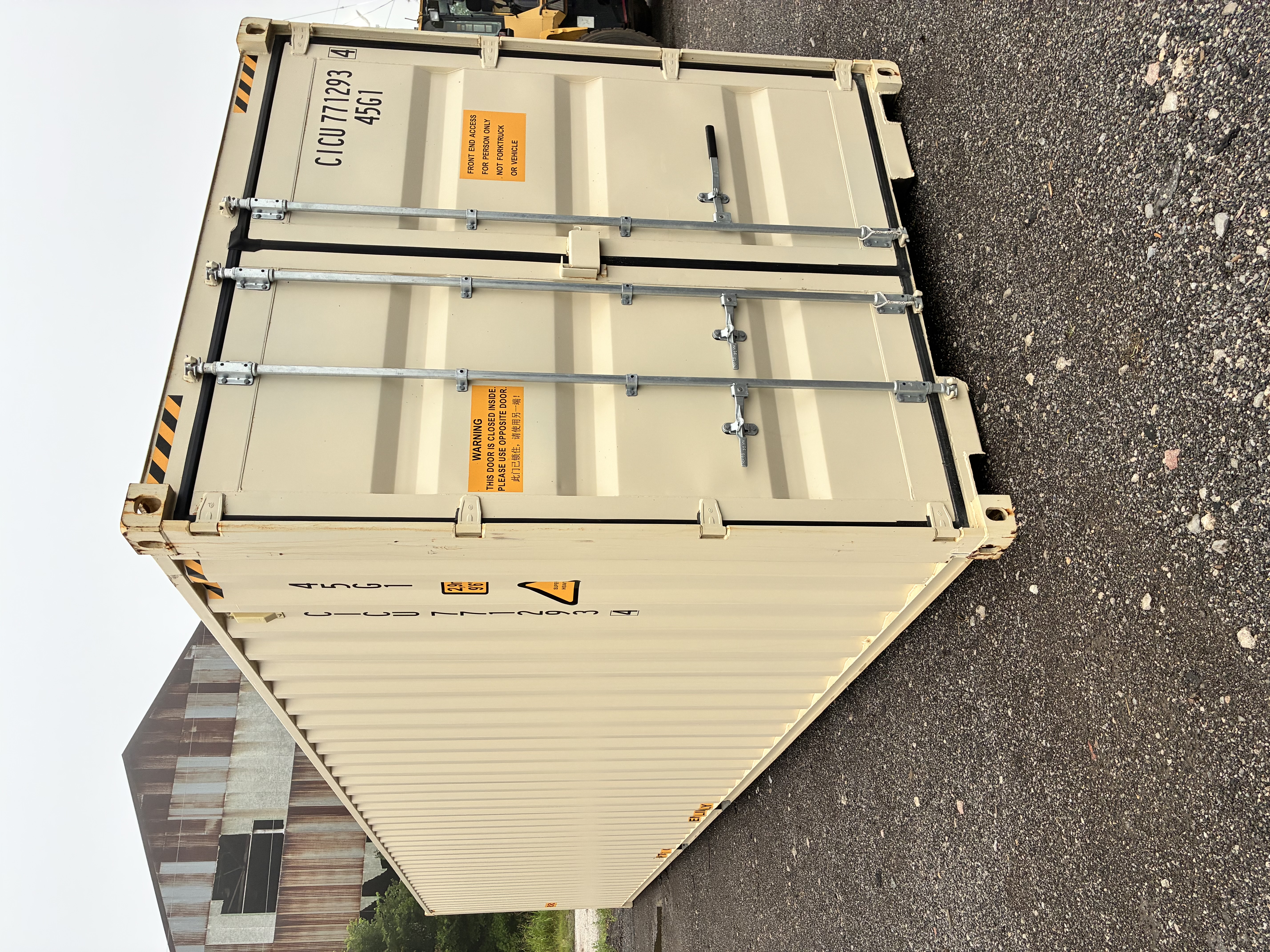 Rear corner view of the product