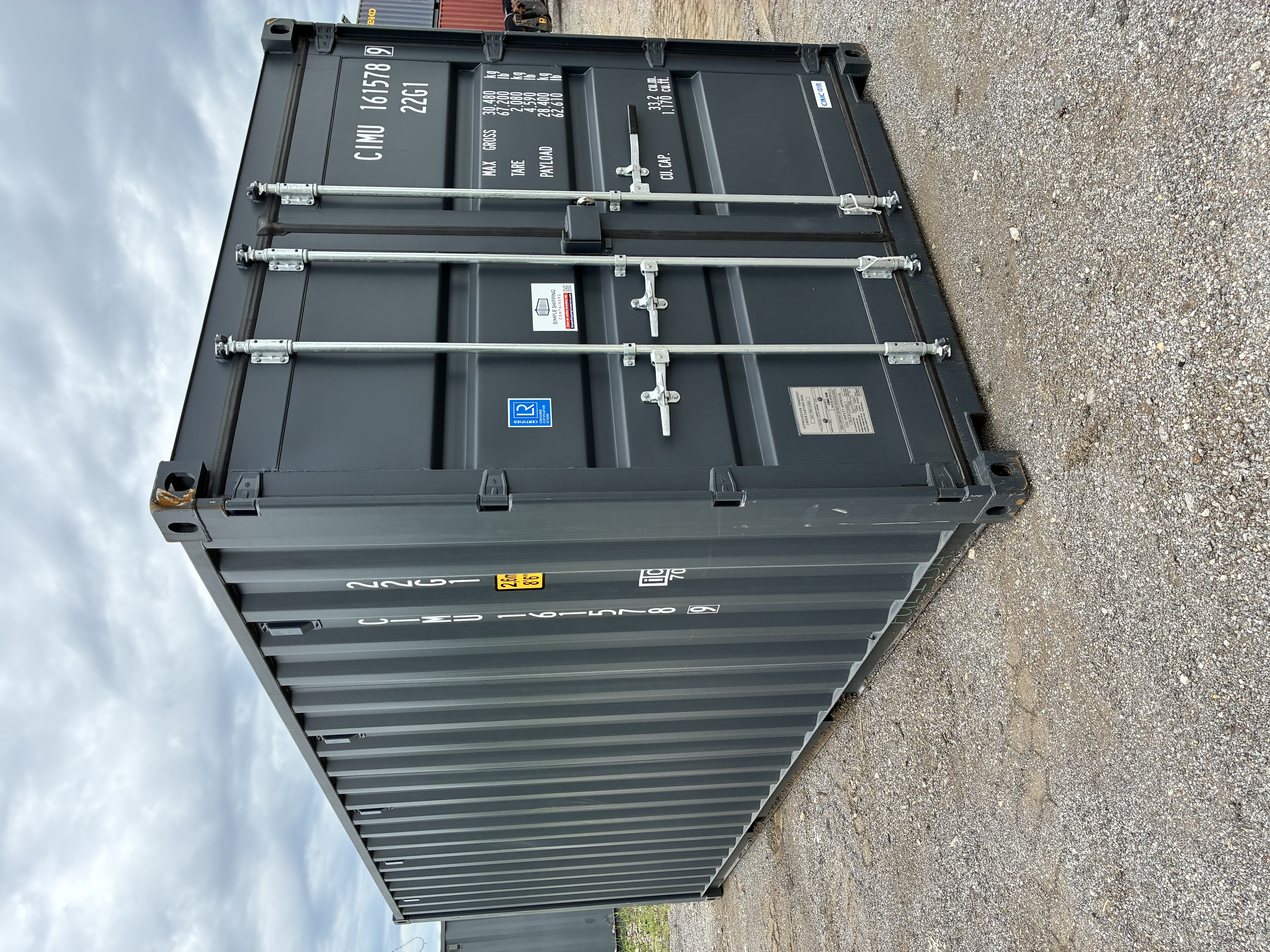 Front corner view of the product