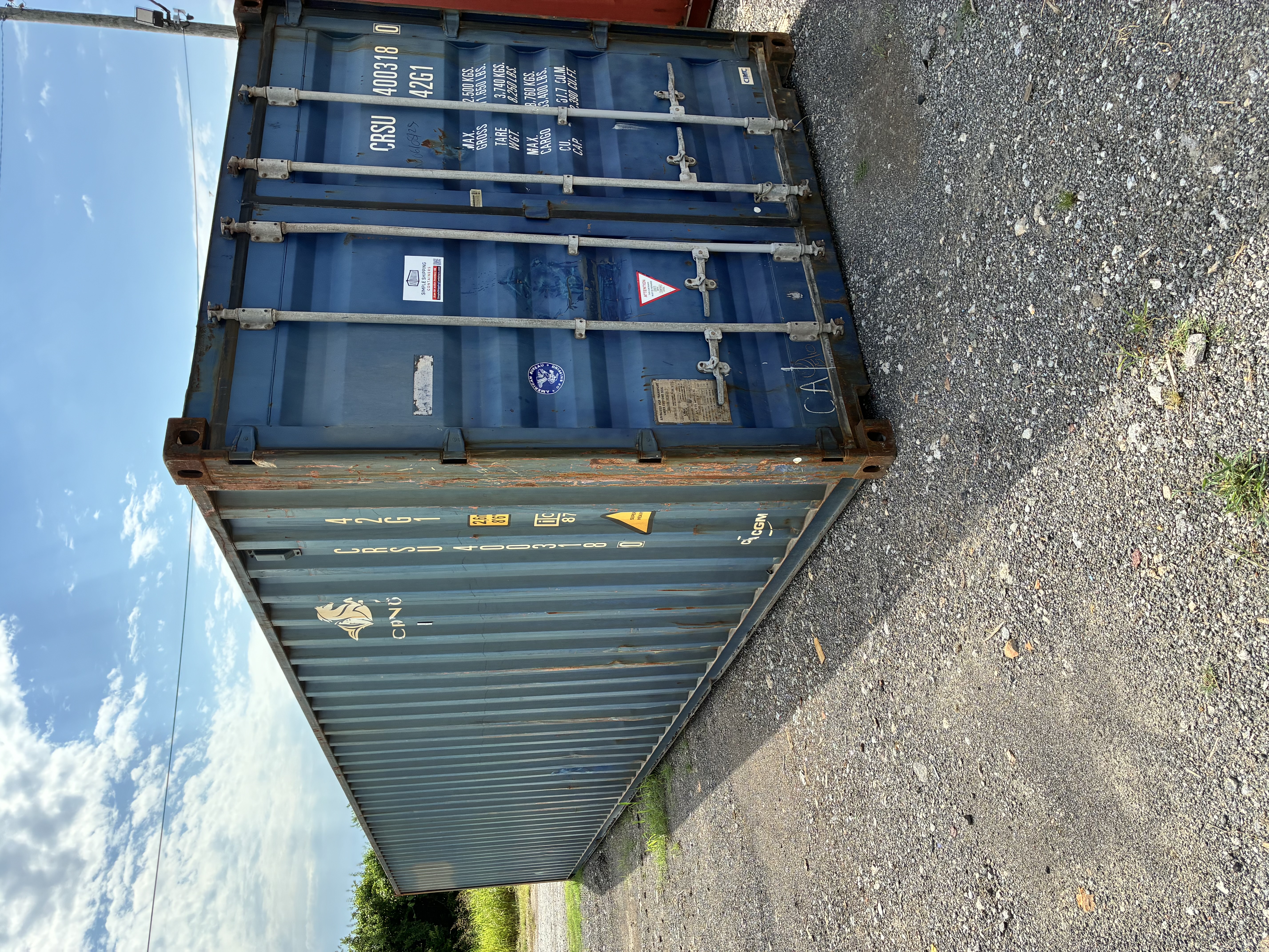 Front corner view of the product