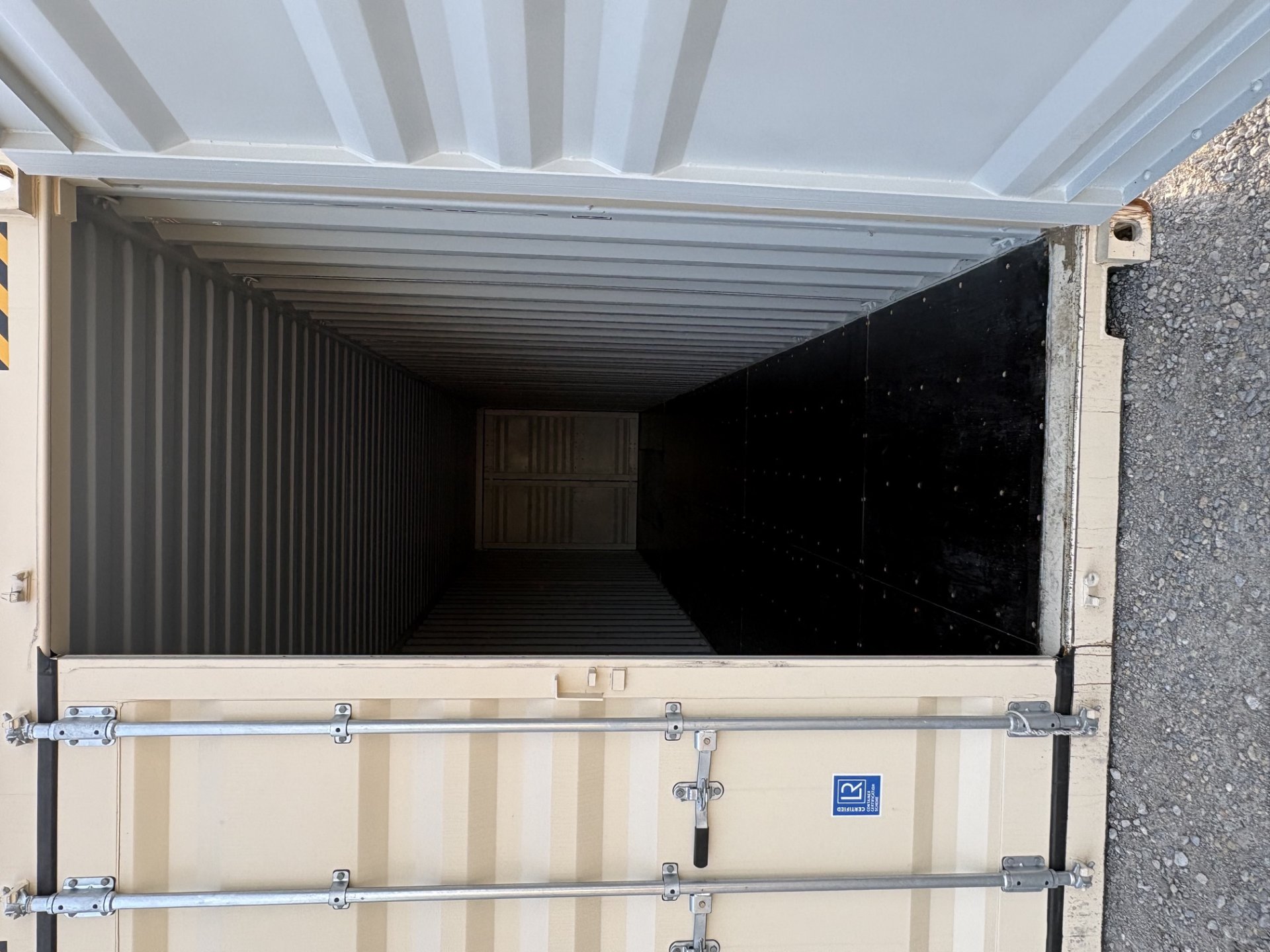 Rear corner view of the product