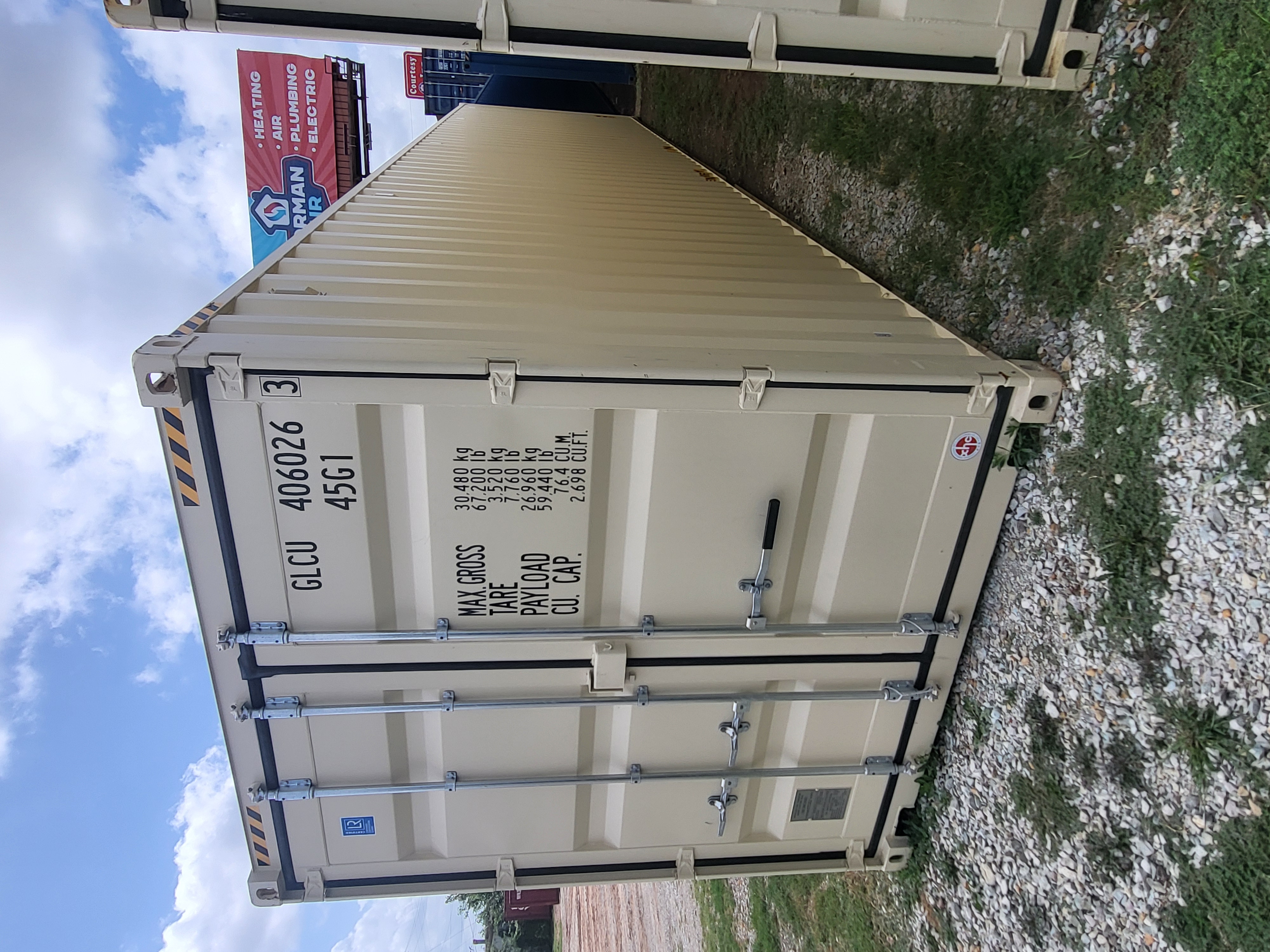 Front corner view of the product