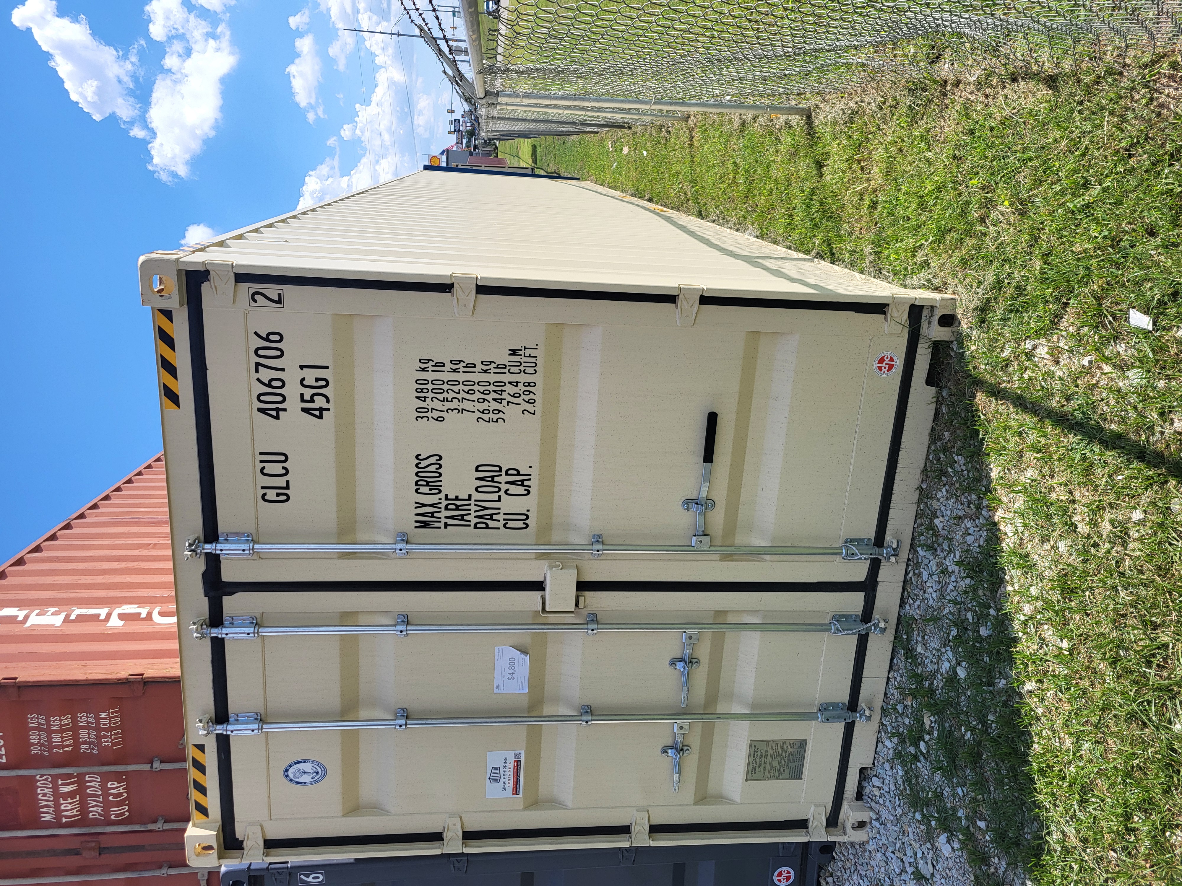 Front corner view of the product